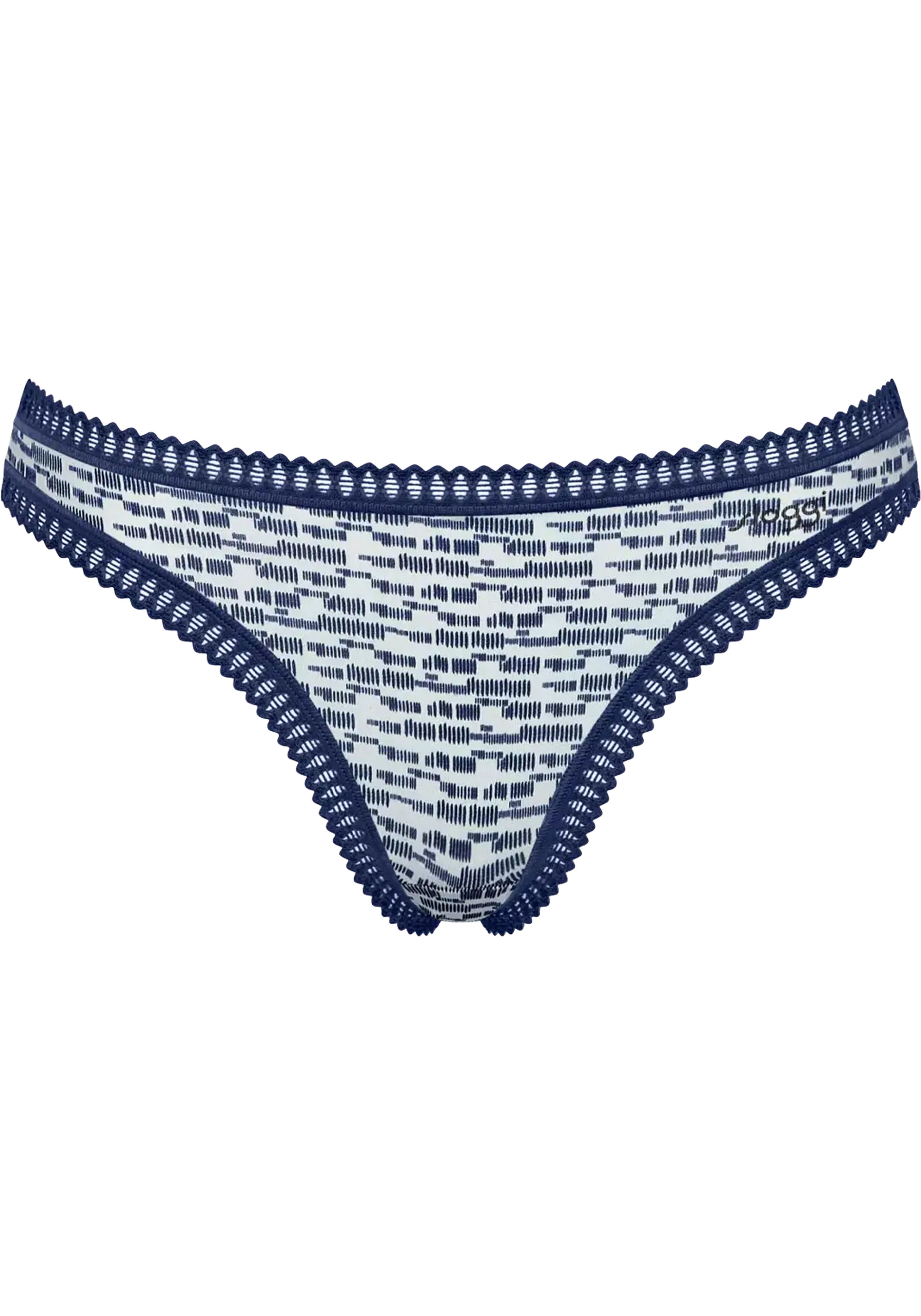 Sloggi Women GO Crush String (3-pack), dames string, lichtblauw, donkerblauw, print