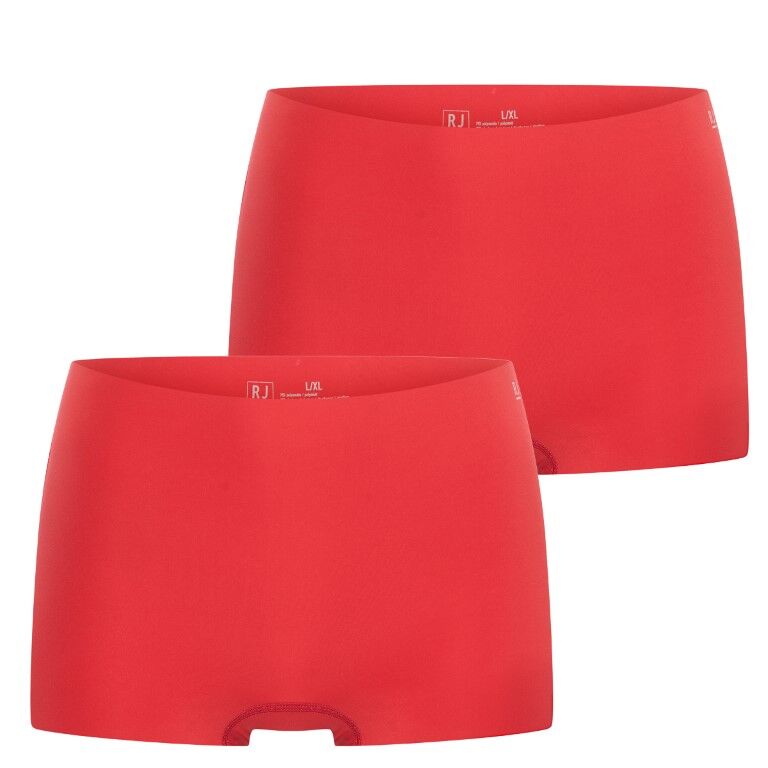 RJ Bodywear RJ dames Invisible dames short (2-pack), donkerrood