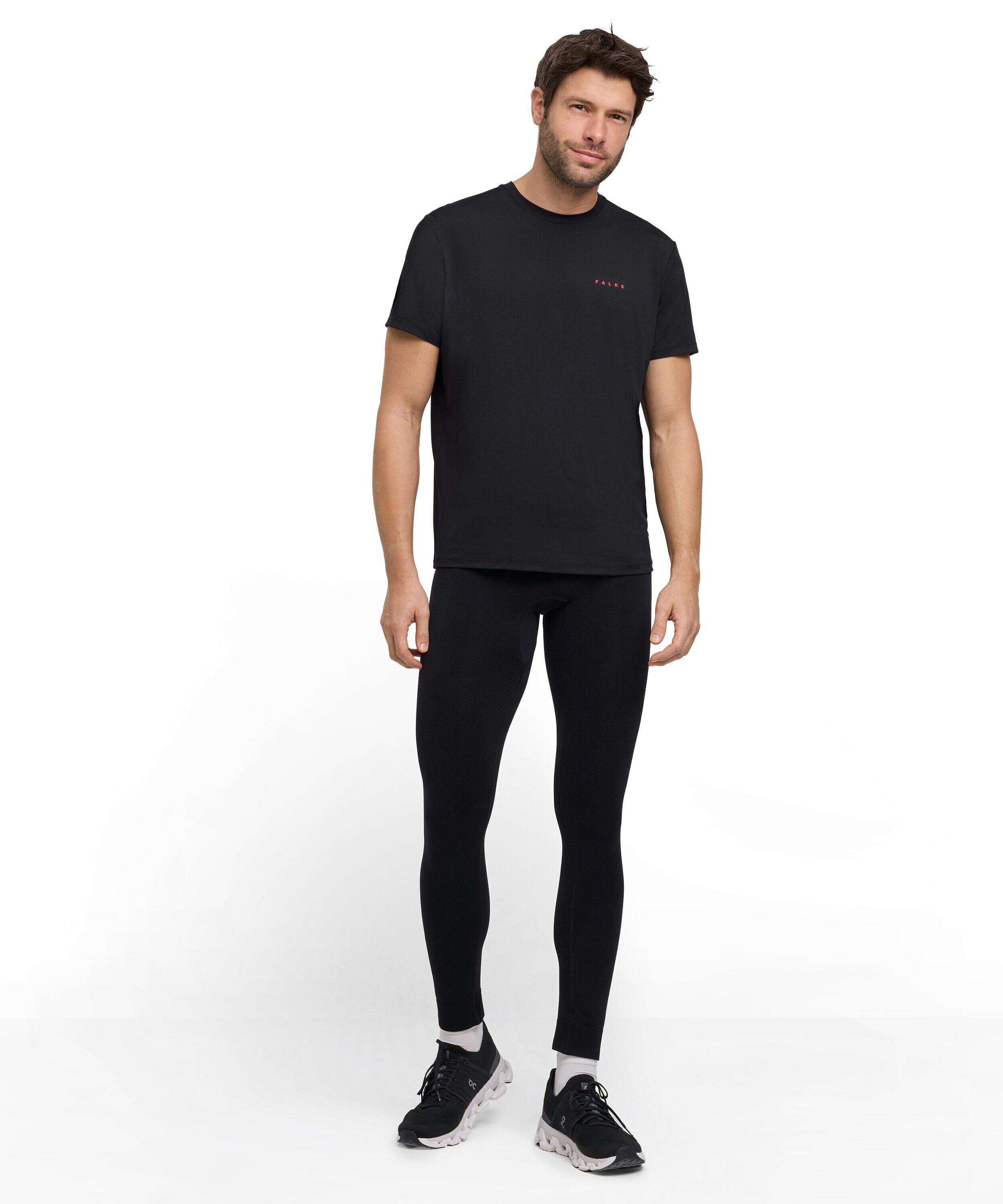 FALKE heren training T-shirt, zwart (black)