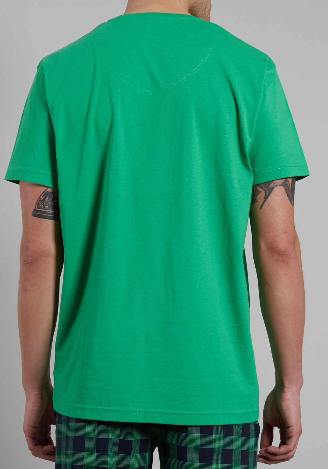 Ceceba heren T-shirt V-hals (1-pack), middengroen Ceceba heren T-shirt V-hals (1-pack), middengroen