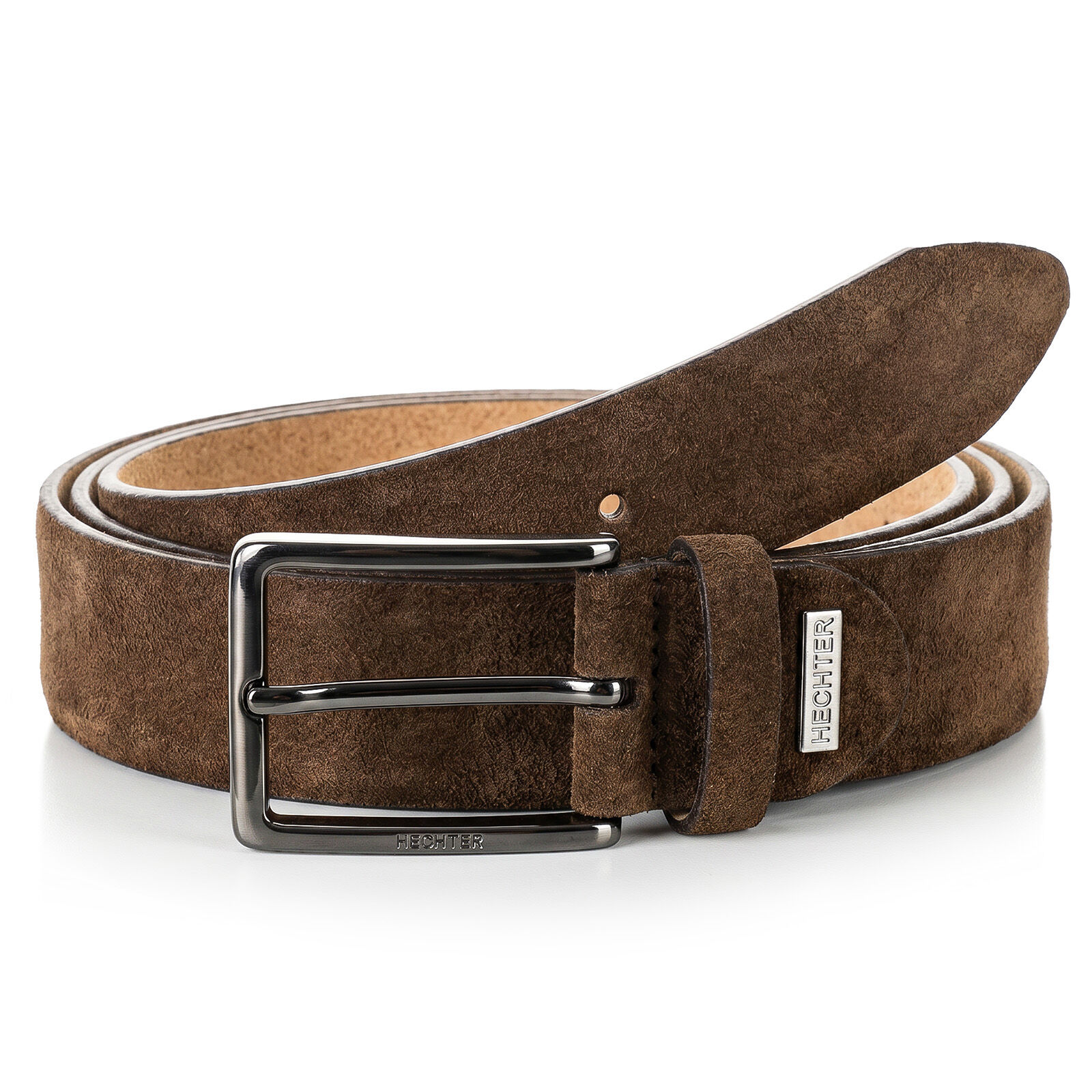 HECHTER leren heren riem, bruin