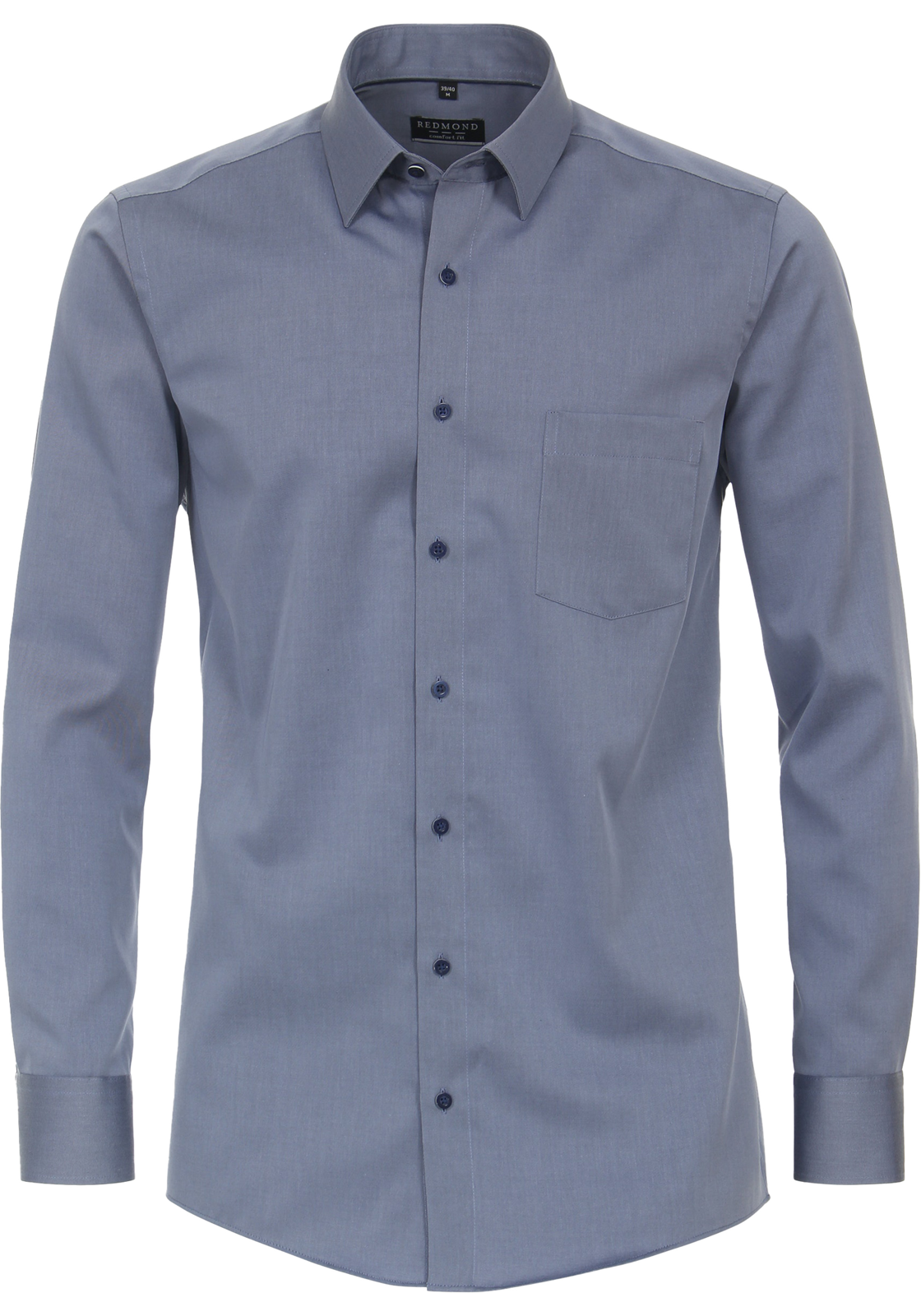 Redmond comfort fit overhemd, popeline, blauw Redmond comfort fit overhemd, popeline, blauw