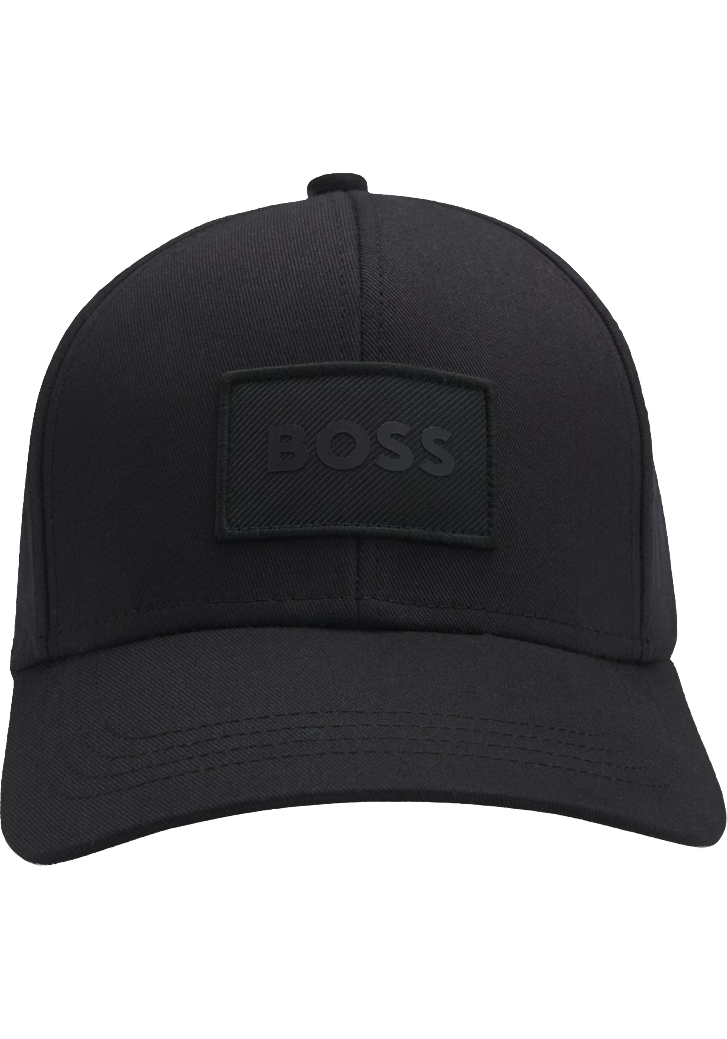BOSS logo patch pet, zwart