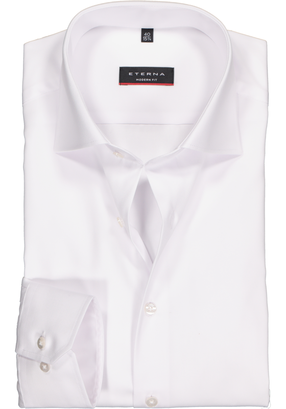 ETERNA modern fit overhemd, mouwlengte 72 cm, niet doorschijnend twill heren overhemd, wit ETERNA modern fit overhemd, mouwlengte 72 cm, niet doorschijnend twill heren overhemd, wit