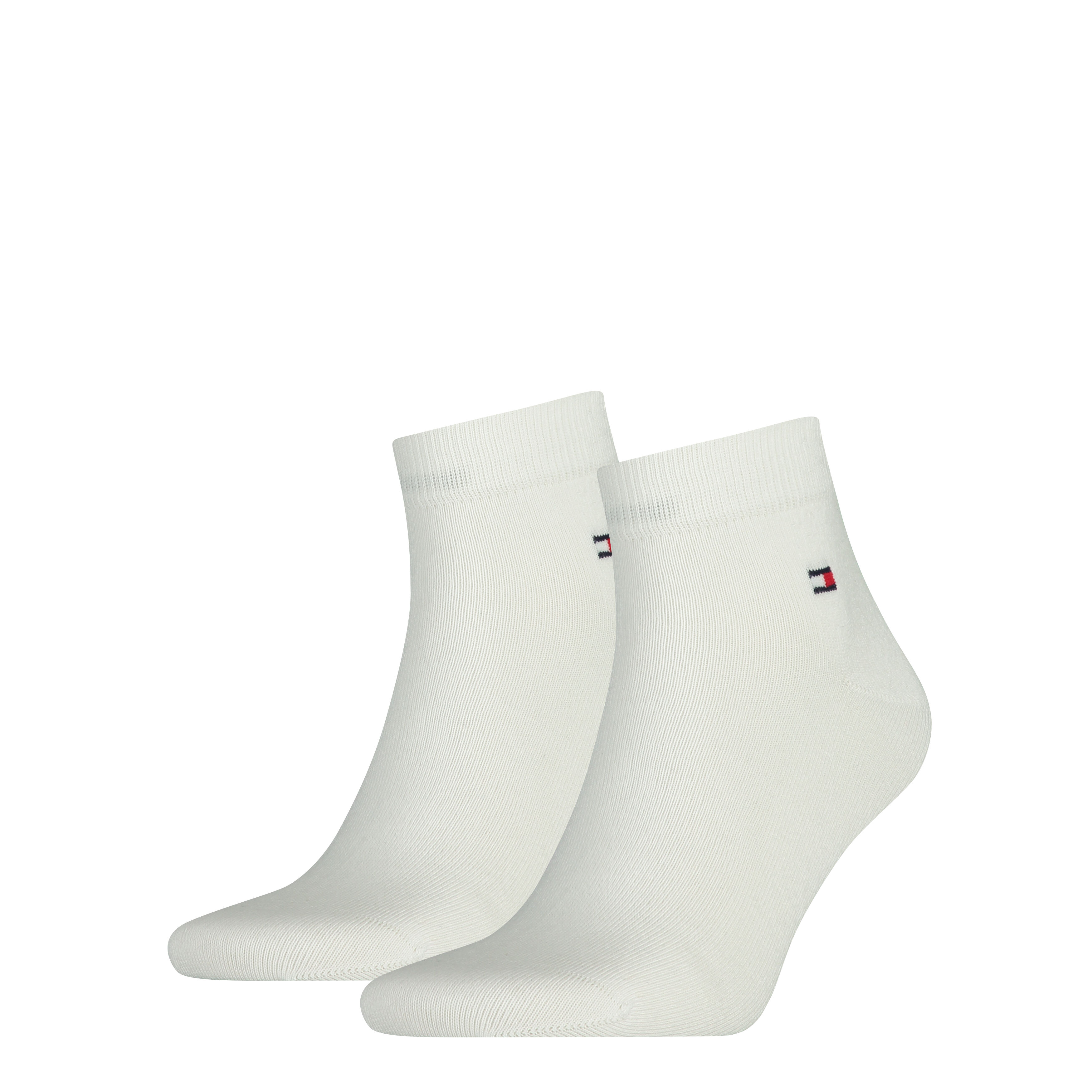 Tommy Hilfiger Quarter (2-pack), heren hoge enkelsokken, wit