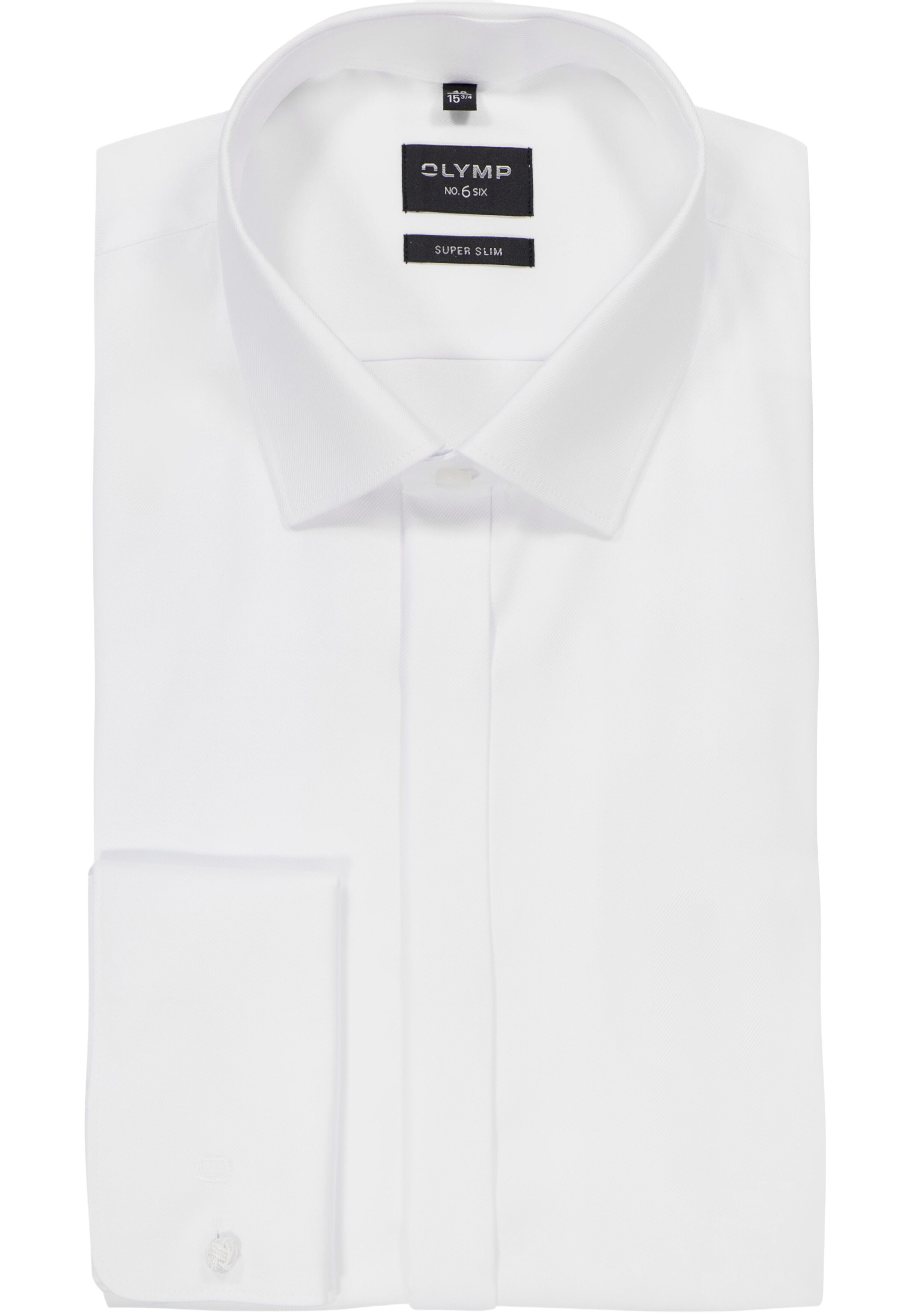 OLYMP No. 6 Six super slim fit overhemd, twill, wit