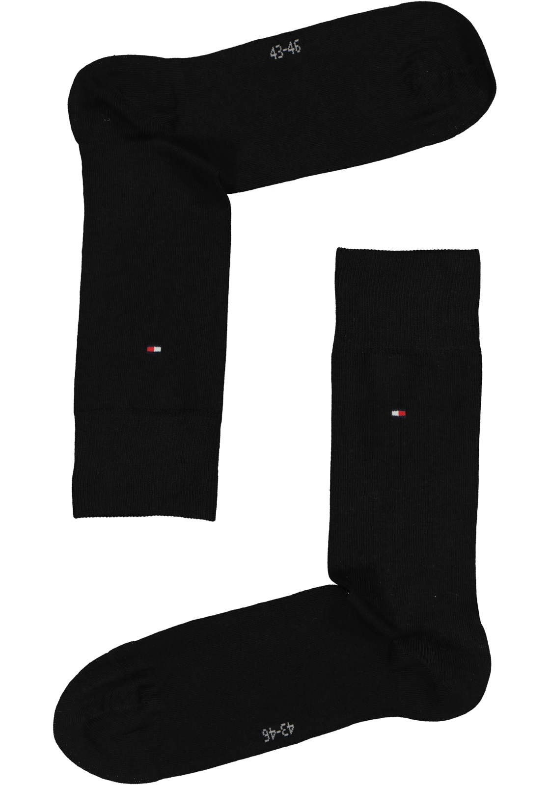 4-8718824413297_sok_HR Tommy Hilfiger Duo Stripe Socks (2-pack), herensokken katoen, gestreept en uni, zwart met grijs