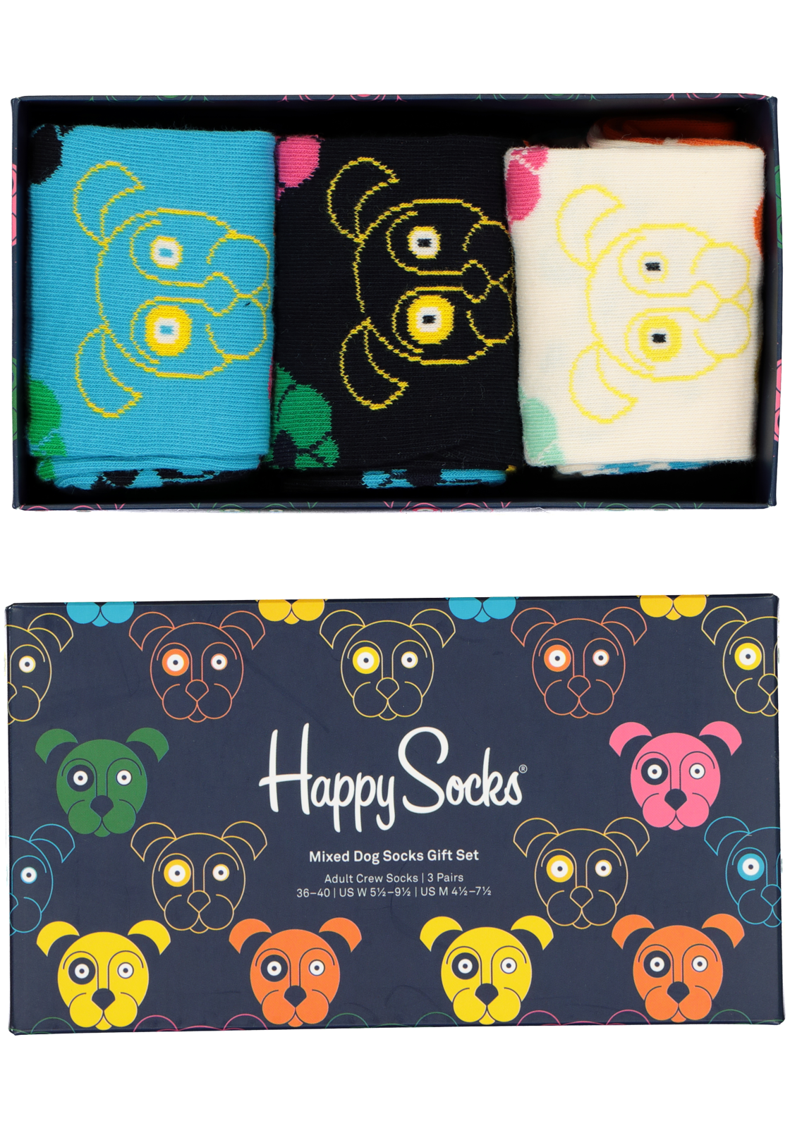 01-7333102533736_happy_socks__HR Happy Socks Mixed Dog Socks Gift Set (3-pack)