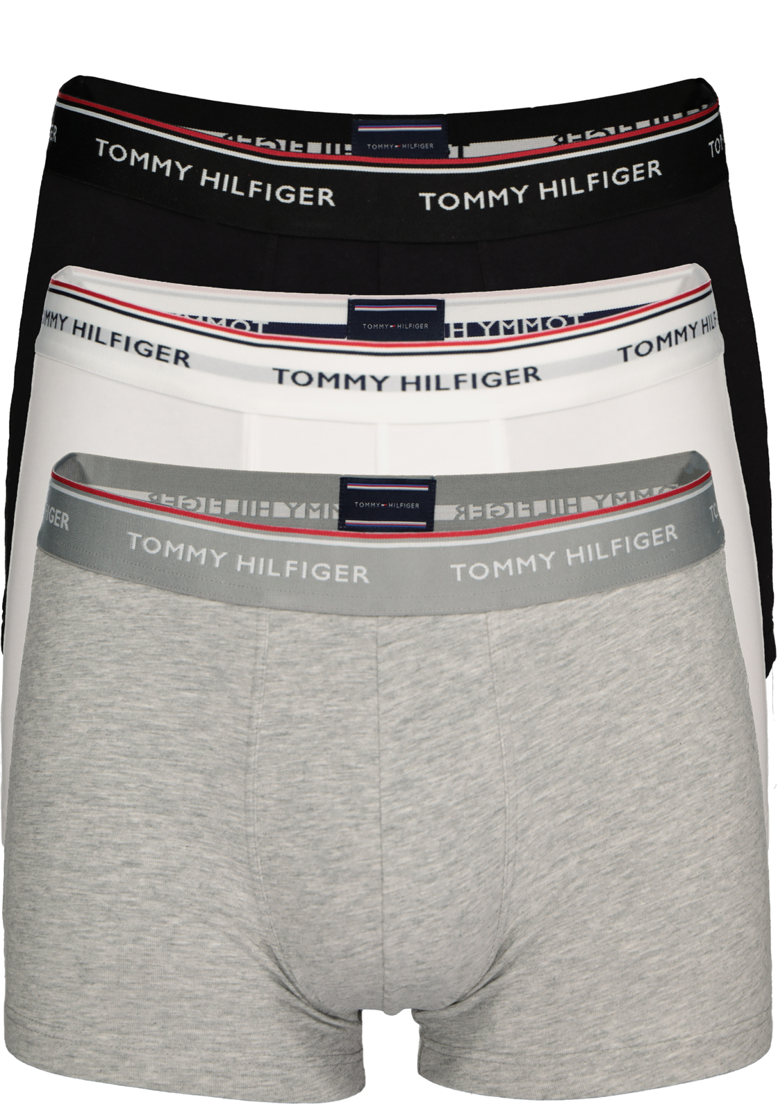 1-8718936665935_tommy-hilfiger-boxer_HR Tommy Hilfiger trunks (3-pack), heren boxers normale lengte, zwart, wit en grijs