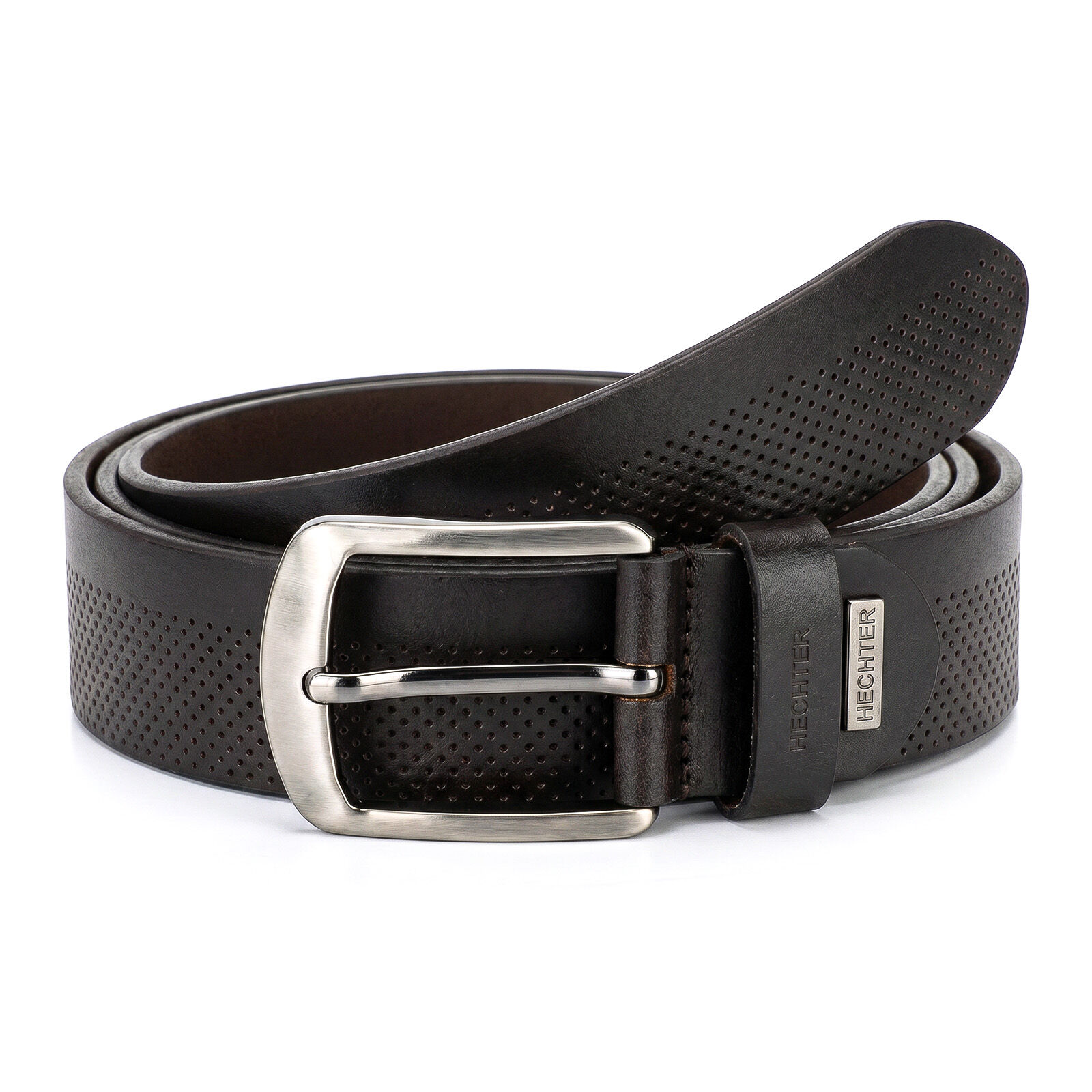 HECHTER leren heren riem, bruin