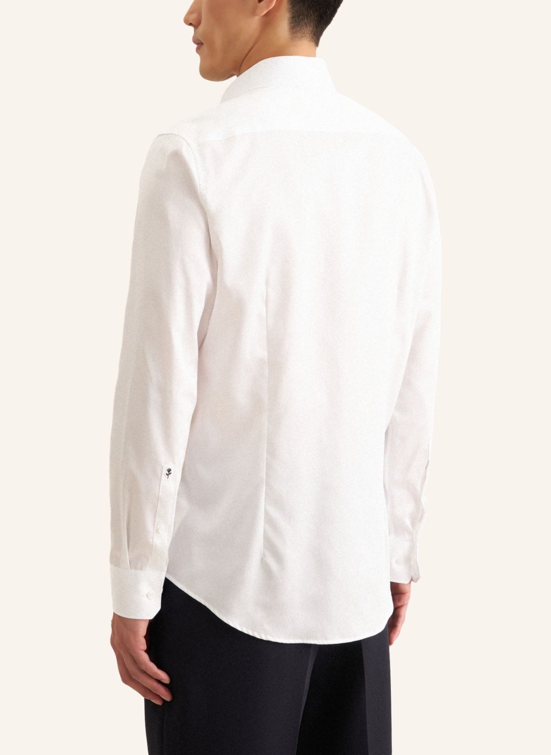 Seidensticker slim fit overhemd, popeline, wit