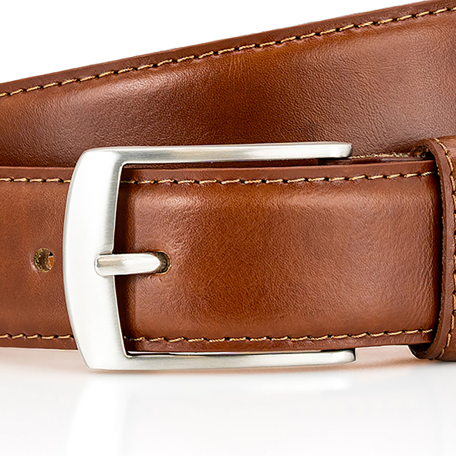 PIERRE CARDIN leren heren riem, cognac