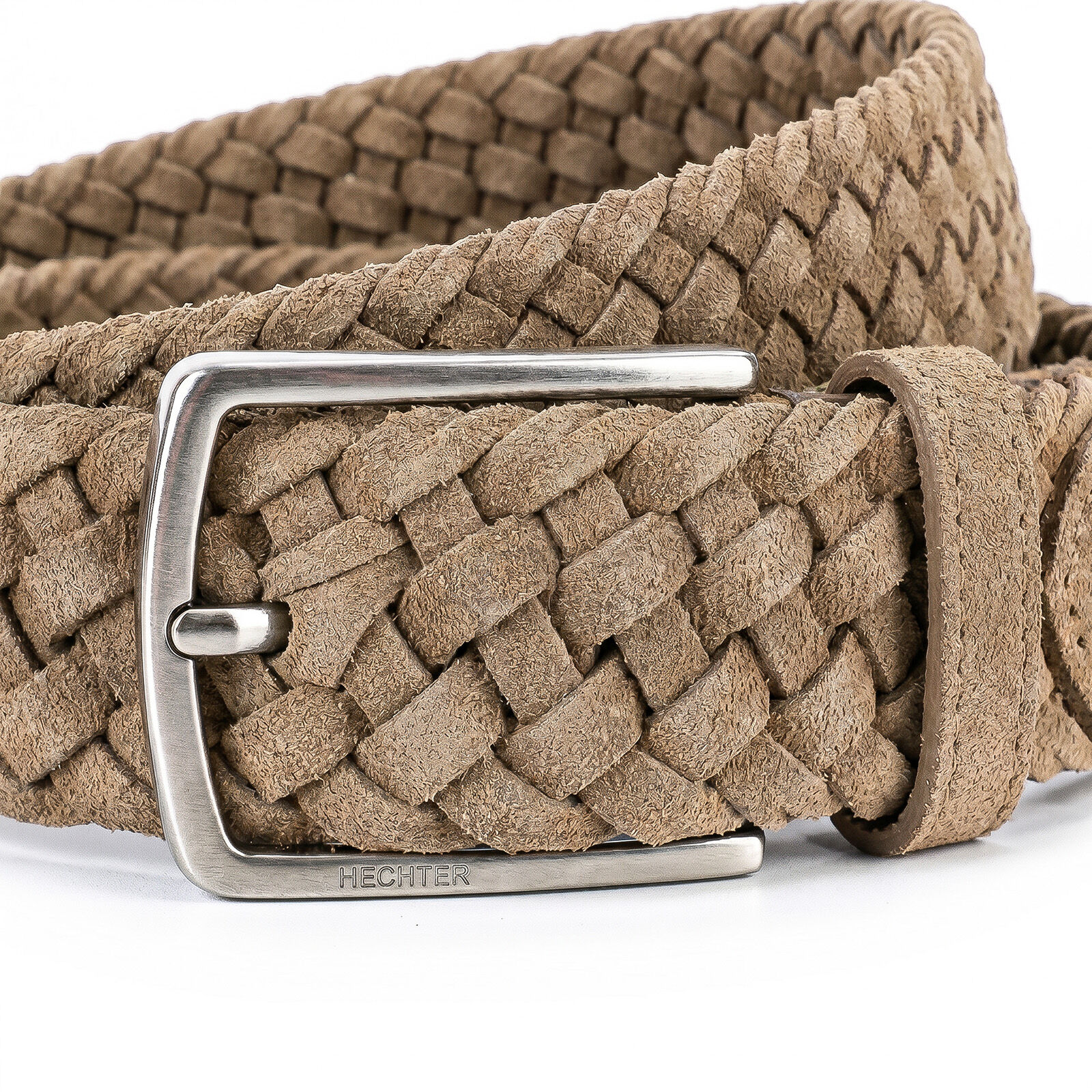 HECHTER leren heren riem, taupe