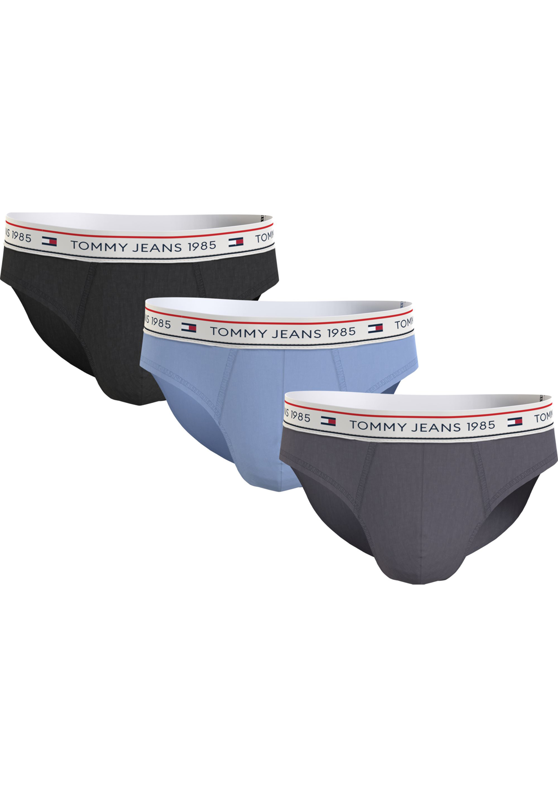 1-8720646308217-tommy_hilfiger-ondergoed_HR Tommy Hilfiger hipster brief (3-pack), heren slips, zwart, lichtblauw, antraciet