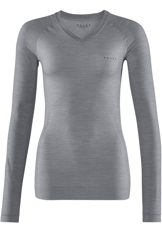 FALKE dames lange mouw shirt Wool-Tech Light, thermoshirt, grijs (grey-heather) FALKE dames lange mouw shirt Wool-Tech Light, thermoshirt, grijs (grey-heather)