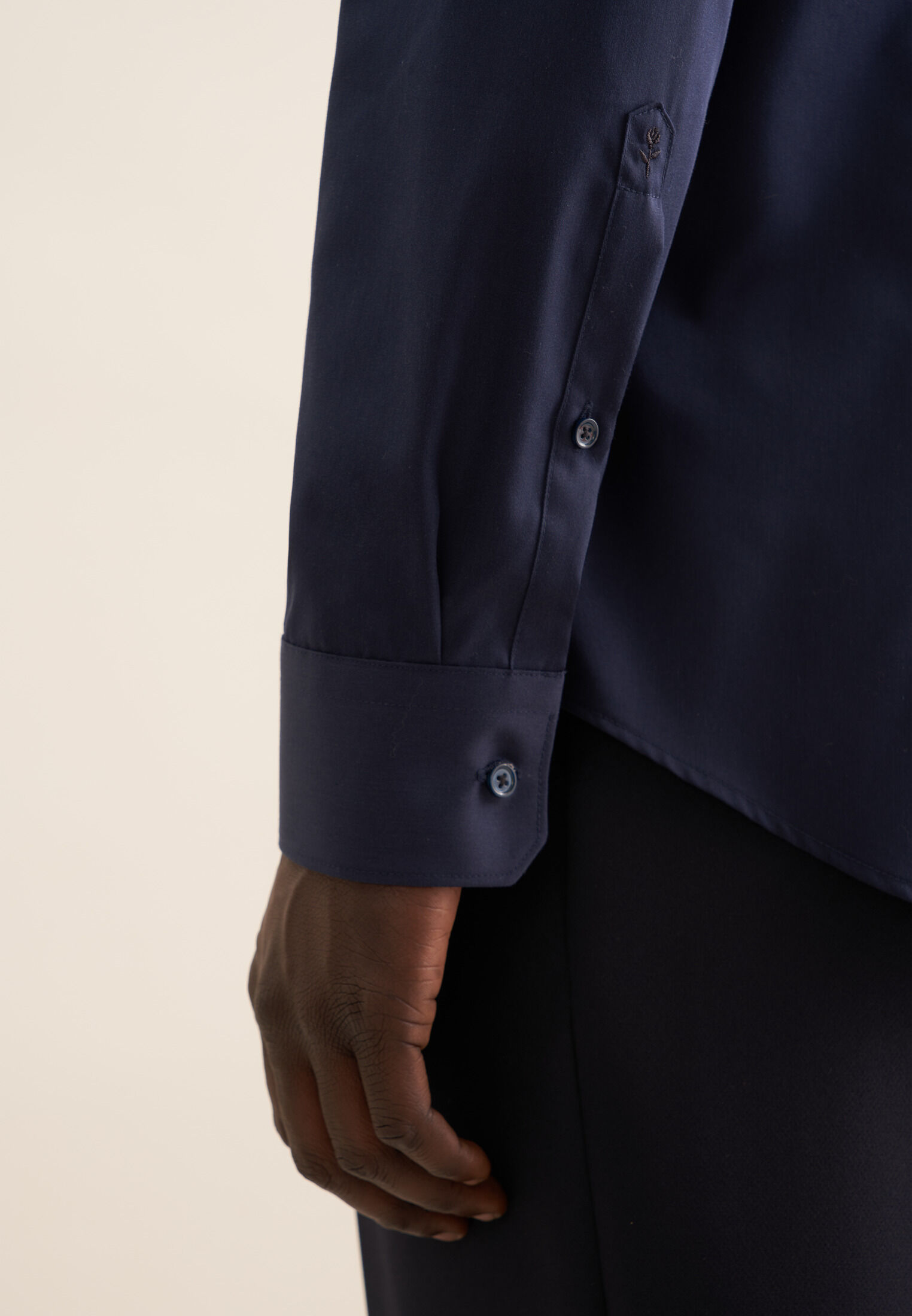 Seidensticker slim fit overhemd, popeline, blauw