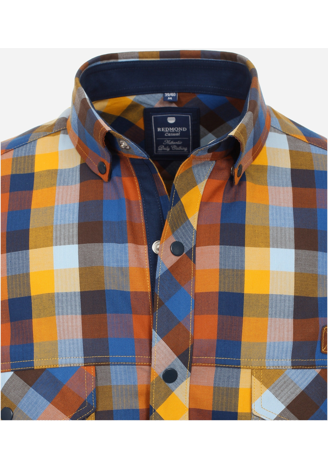 image_4_e8fbc864daebae8d6247e96dec833719jpgautoformatbgF3F3F3blend-alpha100blend-colorF3F3F3blend-modedarkenfitclampp Redmond comfort fit overhemd, popeline, geel geruit