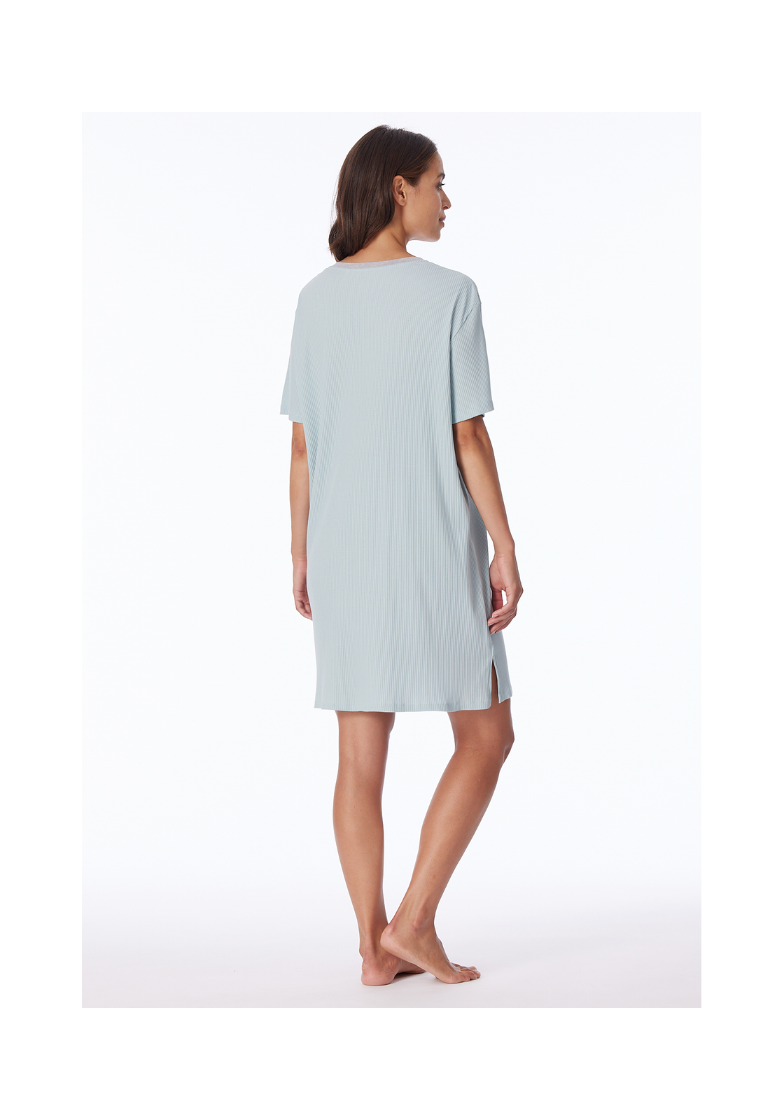 image_4_181239-420_1_1280x1280 SCHIESSER Casual Nightwear T-shirt, dames slaapshirt korte mouw dubbelrib bluebird