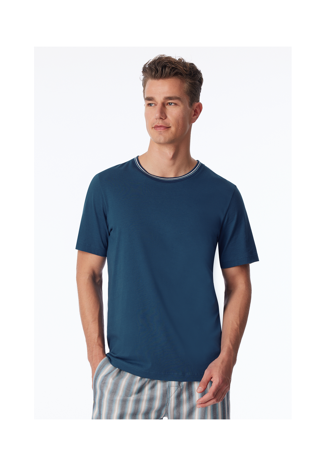 image_8_181184-801_6_1280x1280 SCHIESSER Mix+Relax T-shirt, heren shirt korte mouw organic cotton strepen admiral