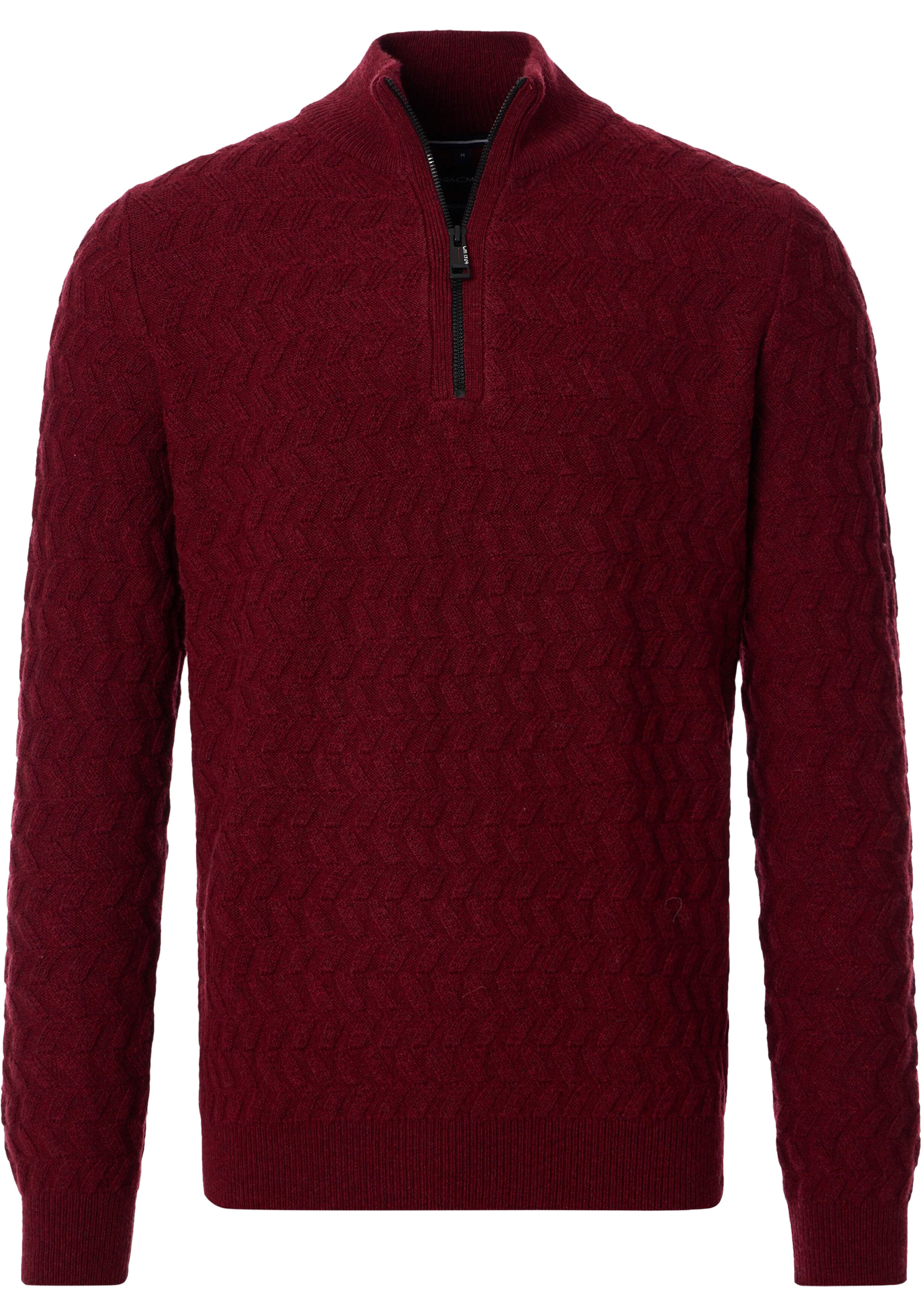 CASA MODA comfort fit schipperstrui, bordeaux dessin