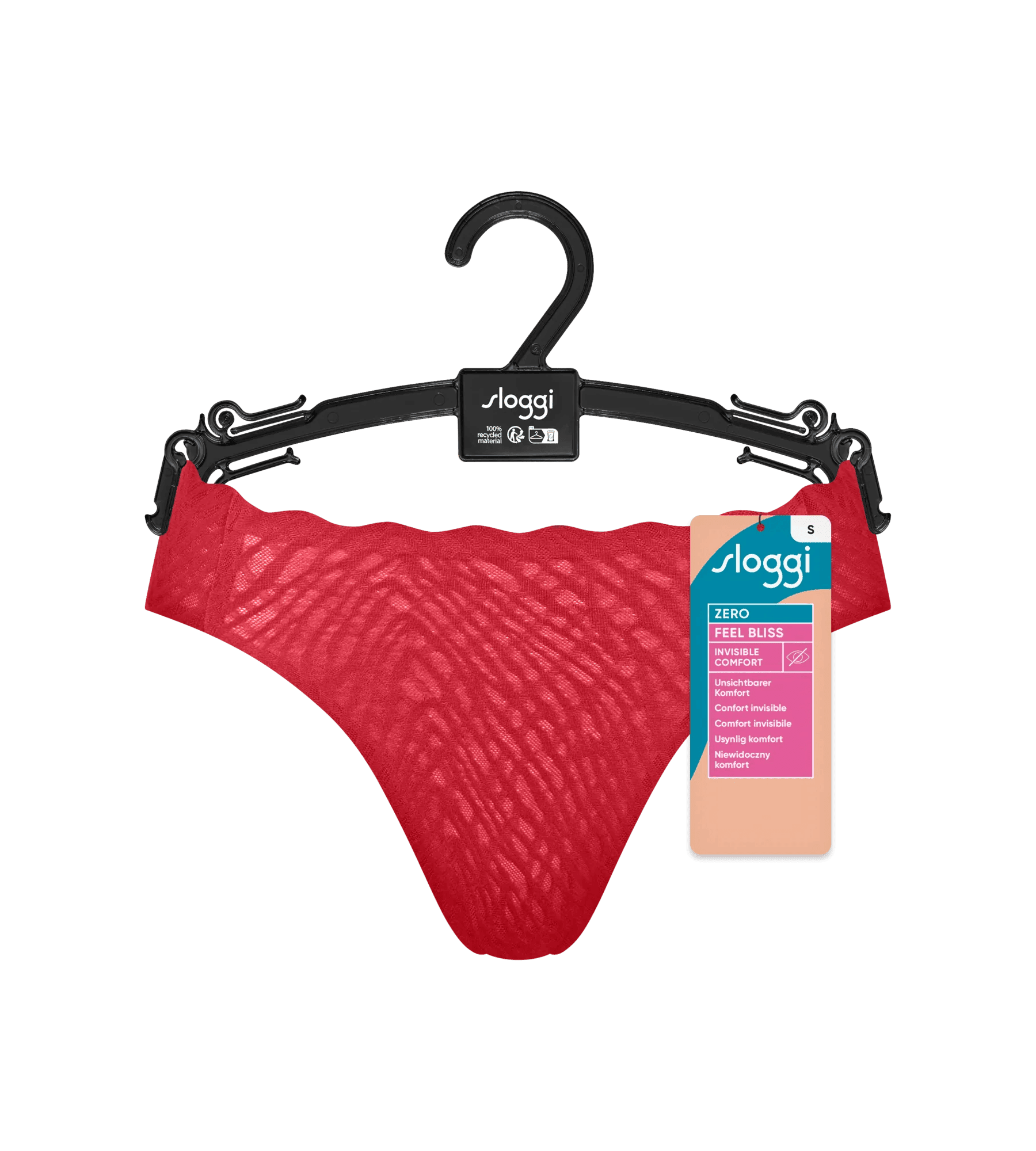 Sloggi Women ZERO Feel Bliss Festive High leg (1-pack), dames slip, rood