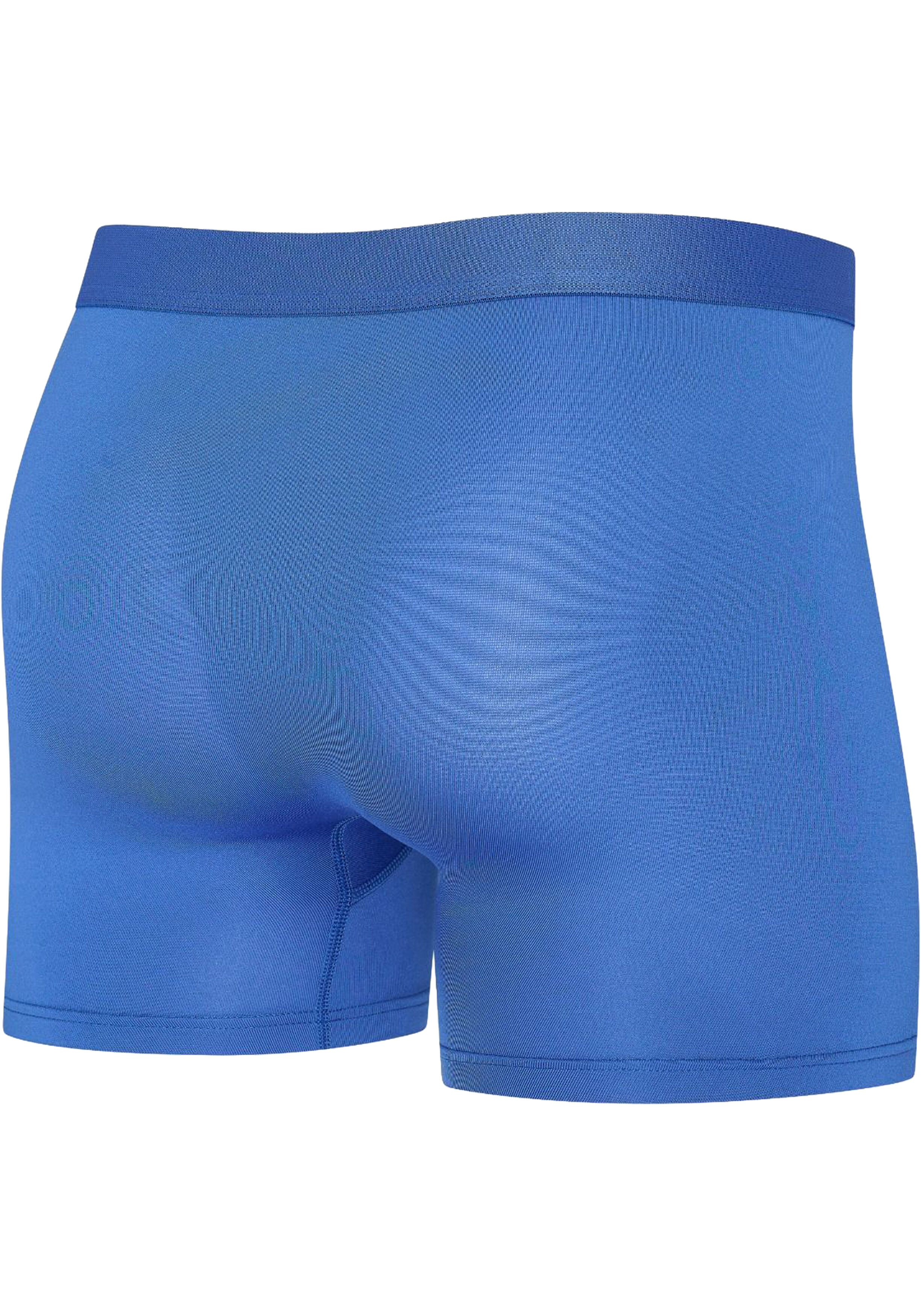 RJ Bodywear Pure Color boxershort (1-pack), heren boxer lang, microfiber, blauw