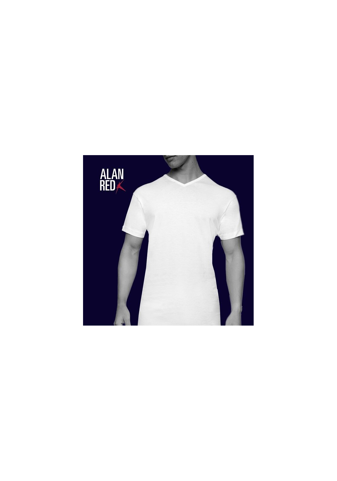 56712_Alan_Red_T-shirts_Vermont_extra_lang ALAN RED T-shirts Vermont extra lang (2-pack), V-hals, zwart