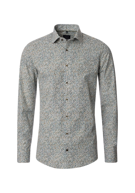 VENTI modern fit overhemd, popeline, groen dessin - 144322700-300 VENTI modern fit overhemd, popeline, groen dessin - 144322700-300