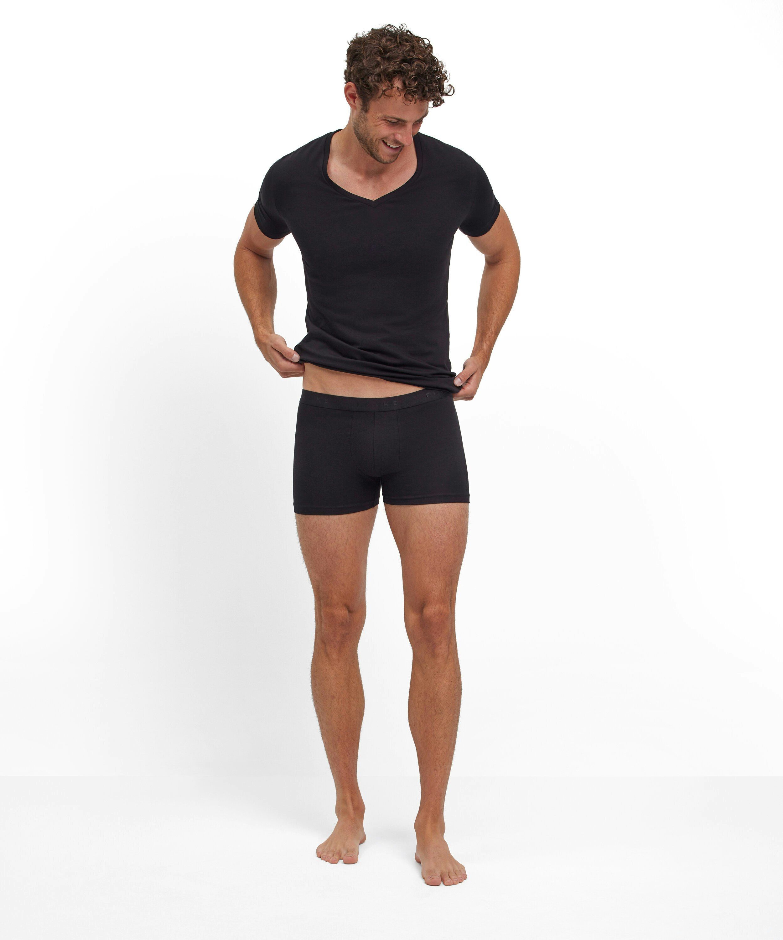 FALKE 2-pack heren boxer Daily Comfort, boxers normale lengte, zwart (black)