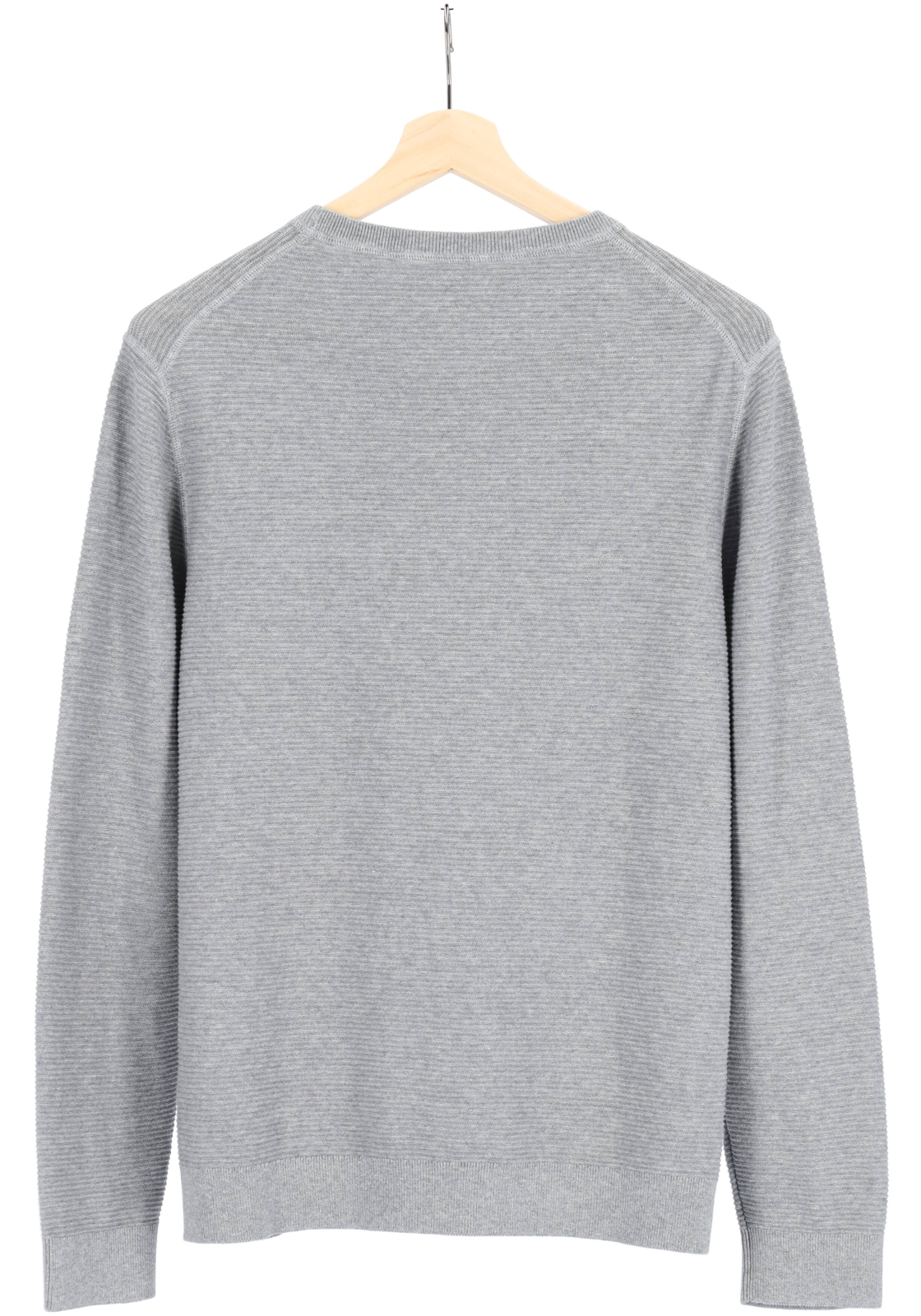 5-4063402740383-olymp-OLYMP_53018562_TR_grijs_hanger_HR OLYMP modern fit trui katoen structuur, O-hals, grijs