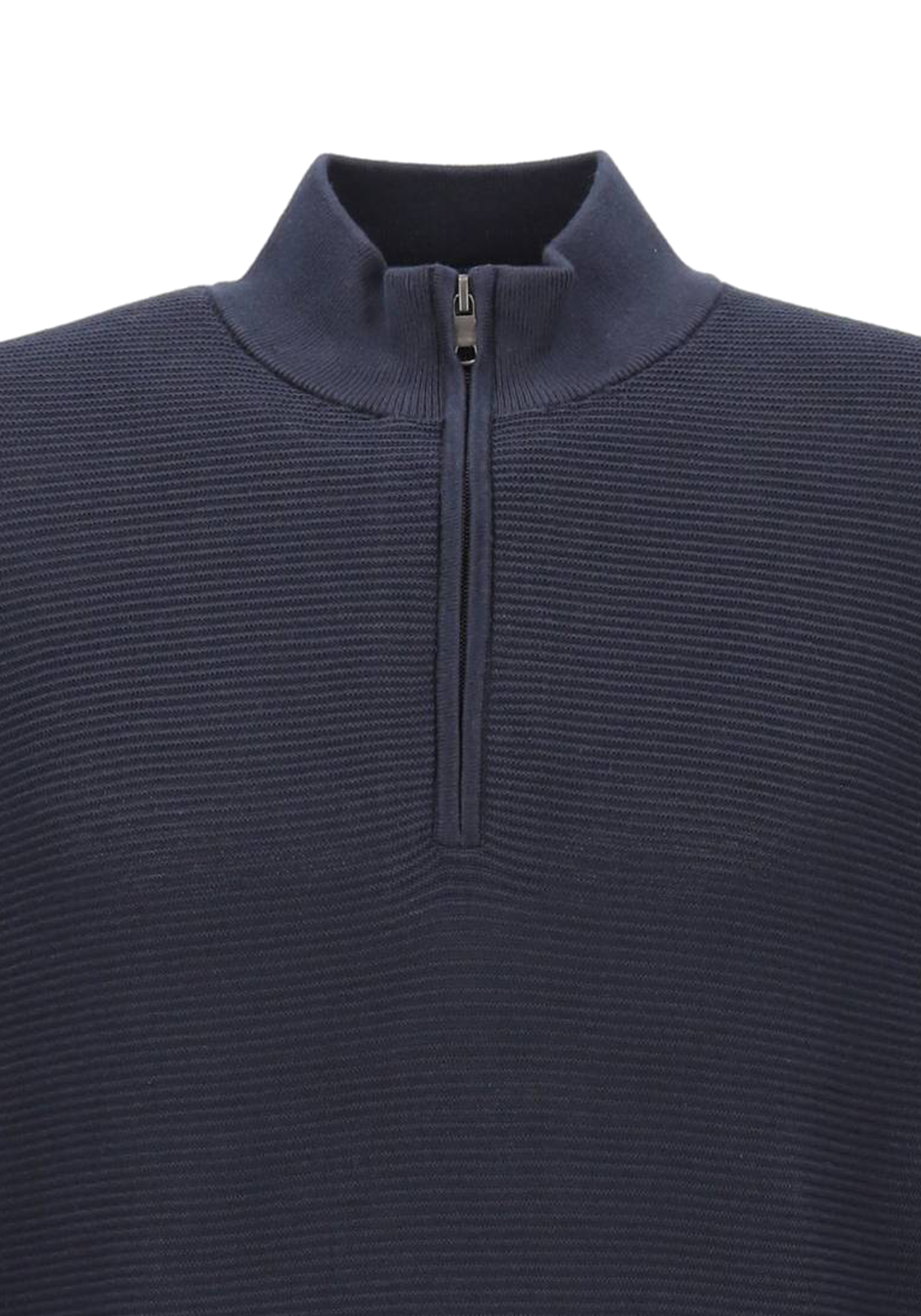 OLYMP modern fit schipperstrui katoen, structuur, korte rits, marine blauw OLYMP modern fit schipperstrui katoen, structuur, korte rits, marine blauw