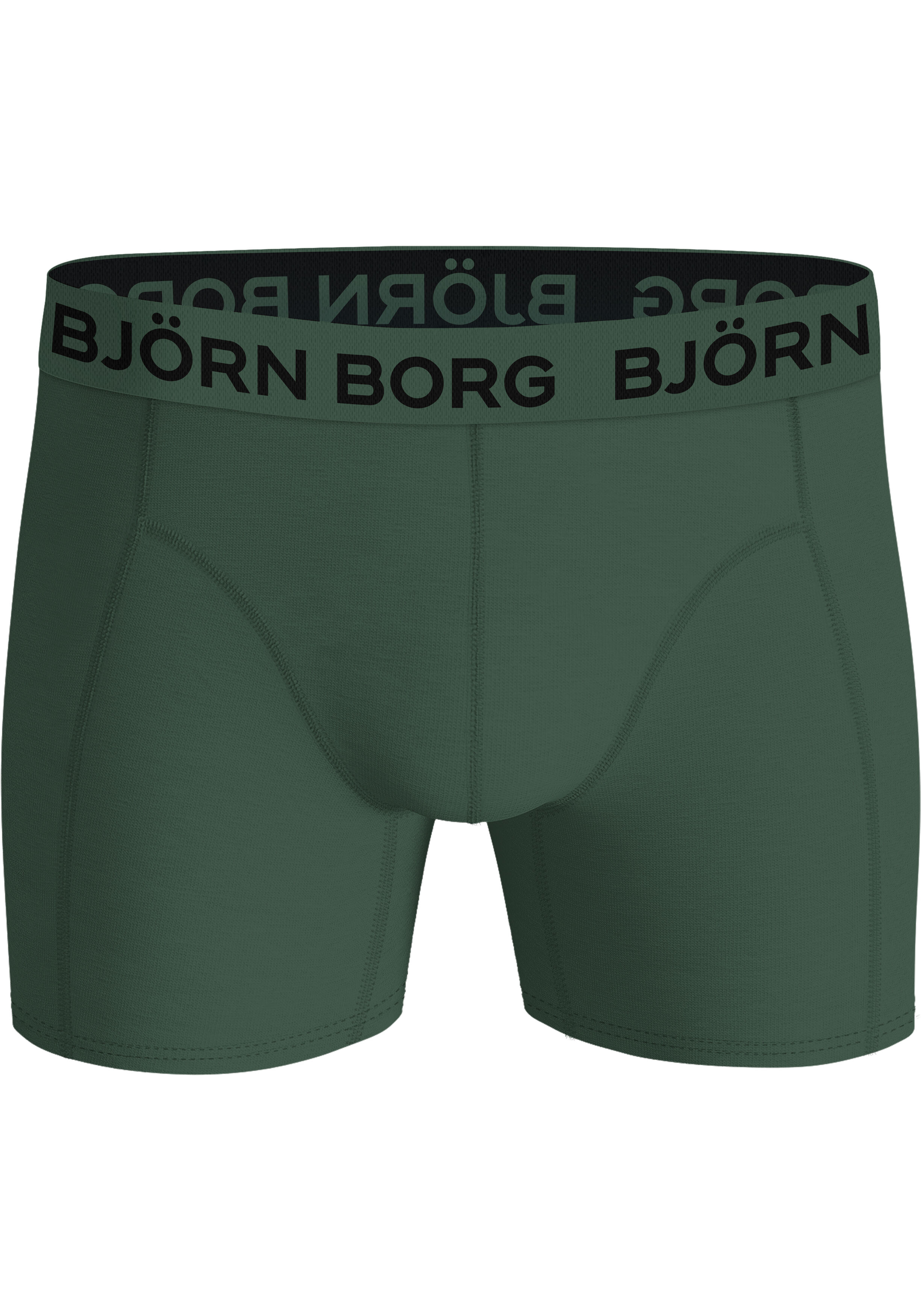 Bjorn Borg Cotton Stretch boxers, heren boxers normale lengte (3-pack), oranje, print, groen