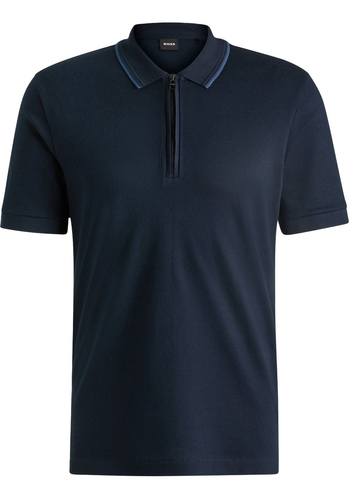 BOSS Paras regular fit heren polo, pique, donkerblauw BOSS Paras regular fit heren polo, pique, donkerblauw