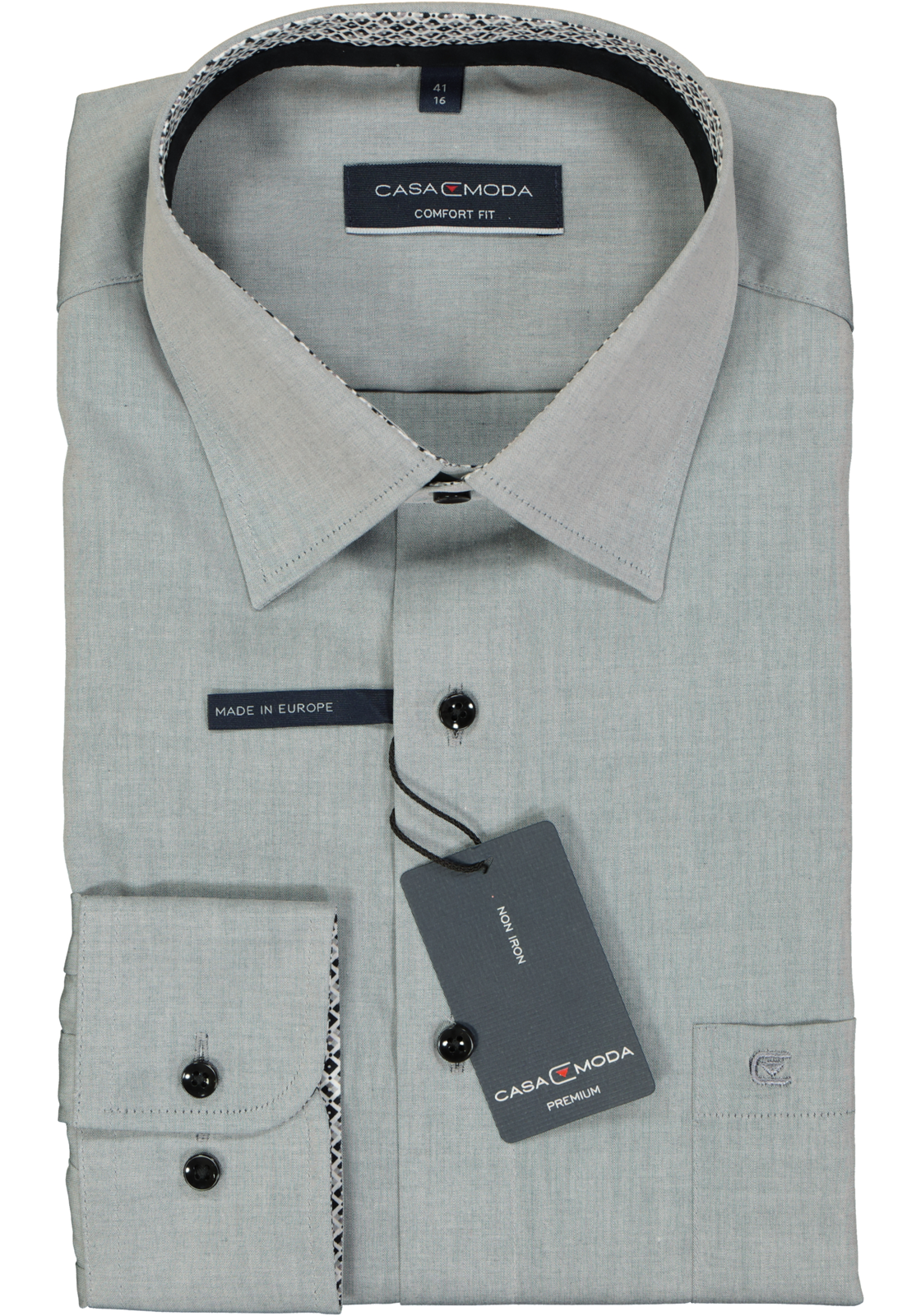 2-4064813473976_casa-moda-overhemd_HR CASA MODA comfort fit overhemd, grijs (contrast)