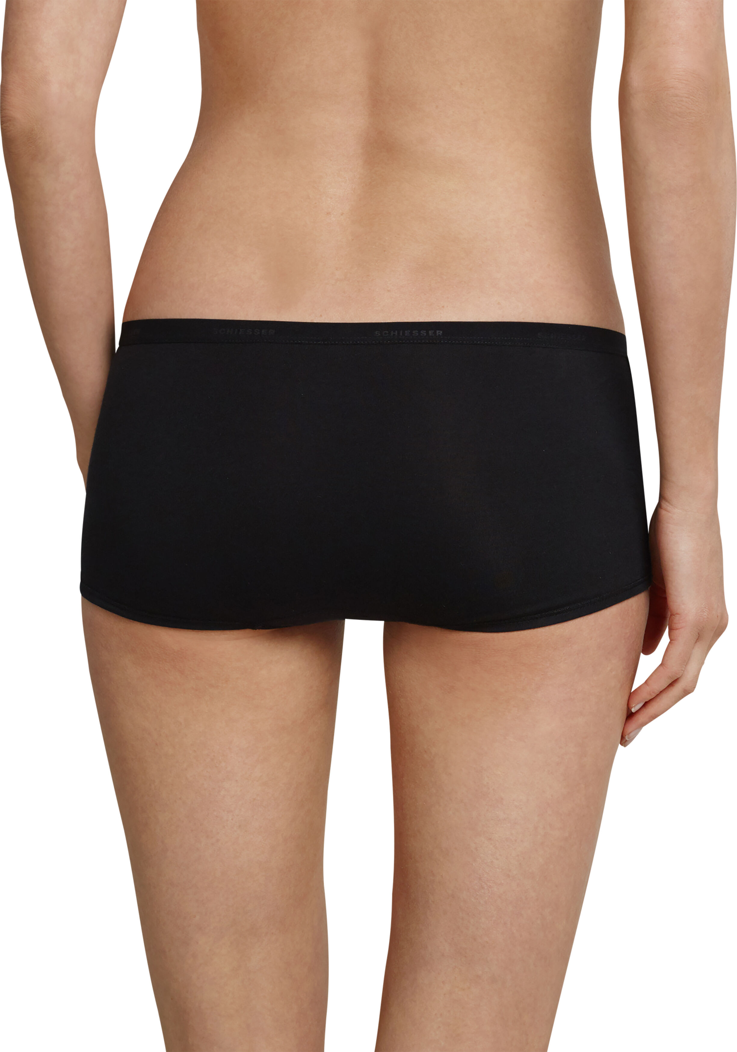 SCHIESSER 95/5 dames shorts (3-pack), zwart