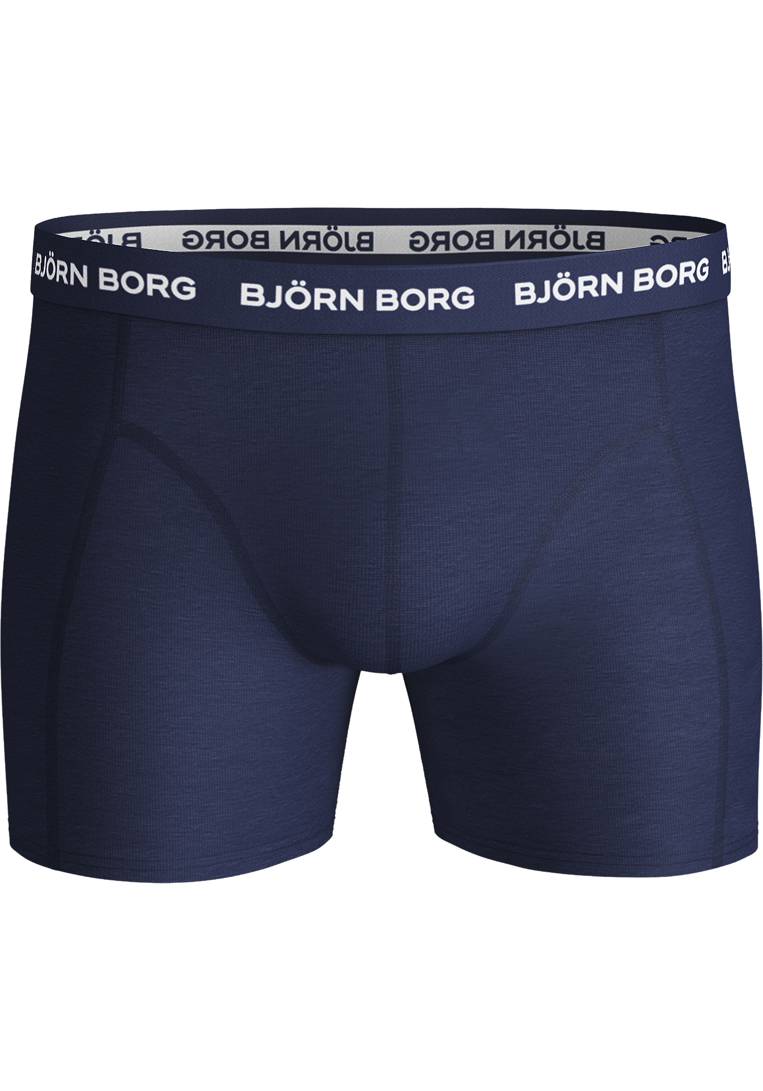 Bjorn Borg boxershorts Essential (5-pack), heren boxers normale lengte, zwart, donkerblauw, blauw, kobaltblauw en grijs