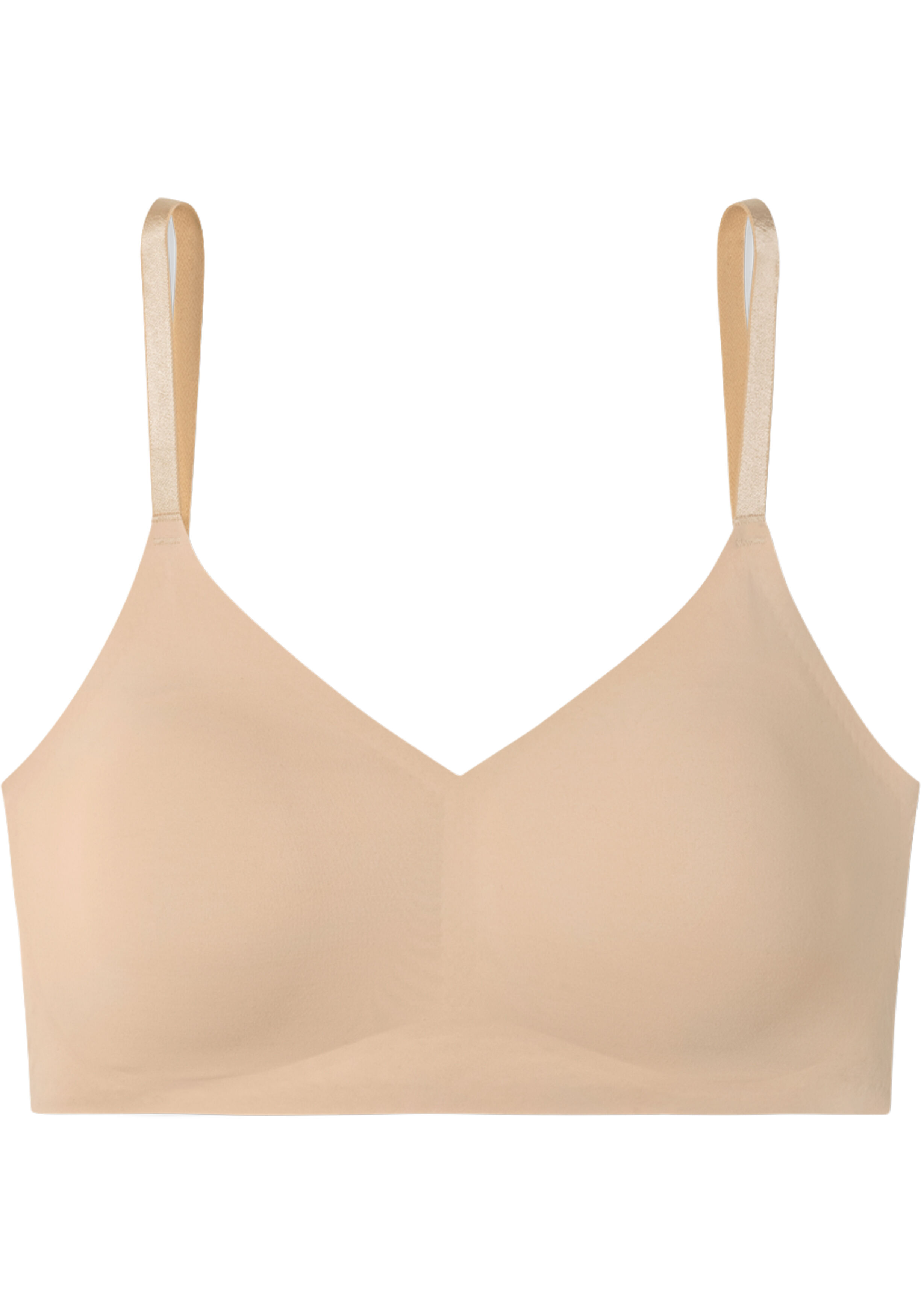 SCHIESSER Invisible Soft bralette (1-pack), dames bustier microvezel uitneembare pads zandkleur