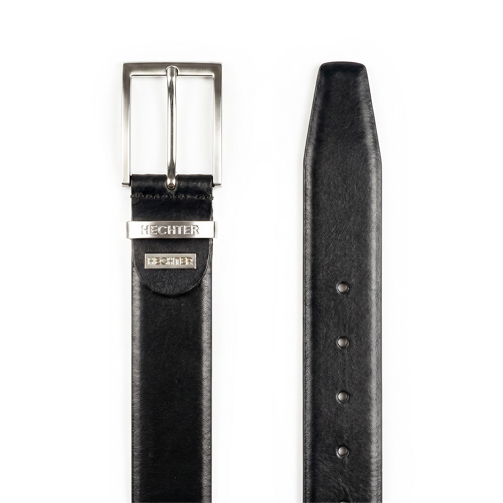 HECHTER leren heren riem, zwart