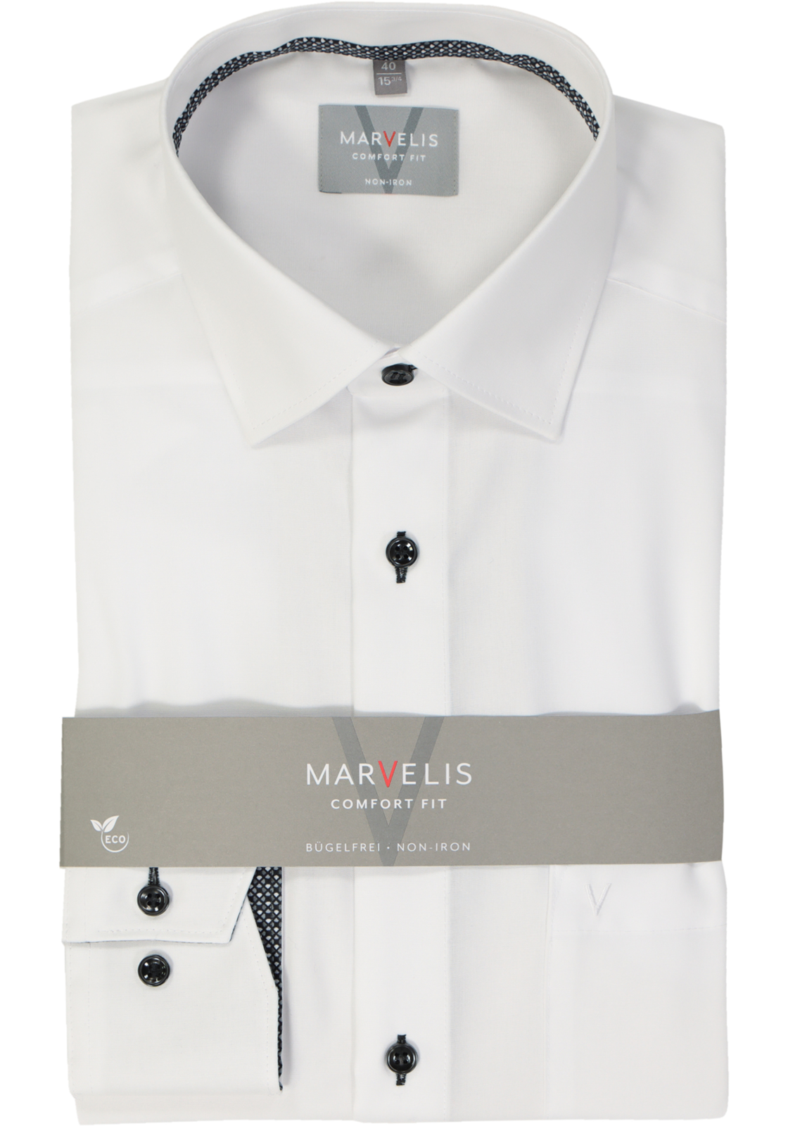 MARVELIS comfort fit overhemd, popeline, wit MARVELIS comfort fit overhemd, popeline, wit