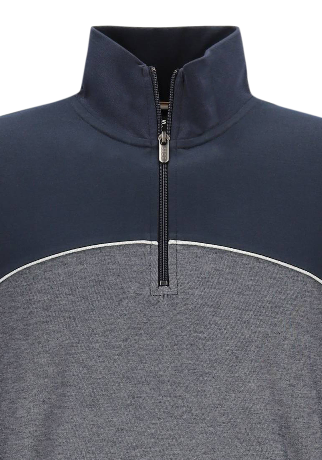 BOSS Tracksuit Half Zip, heren lounge trui, donkerblauw BOSS Tracksuit Half Zip, heren lounge trui, donkerblauw