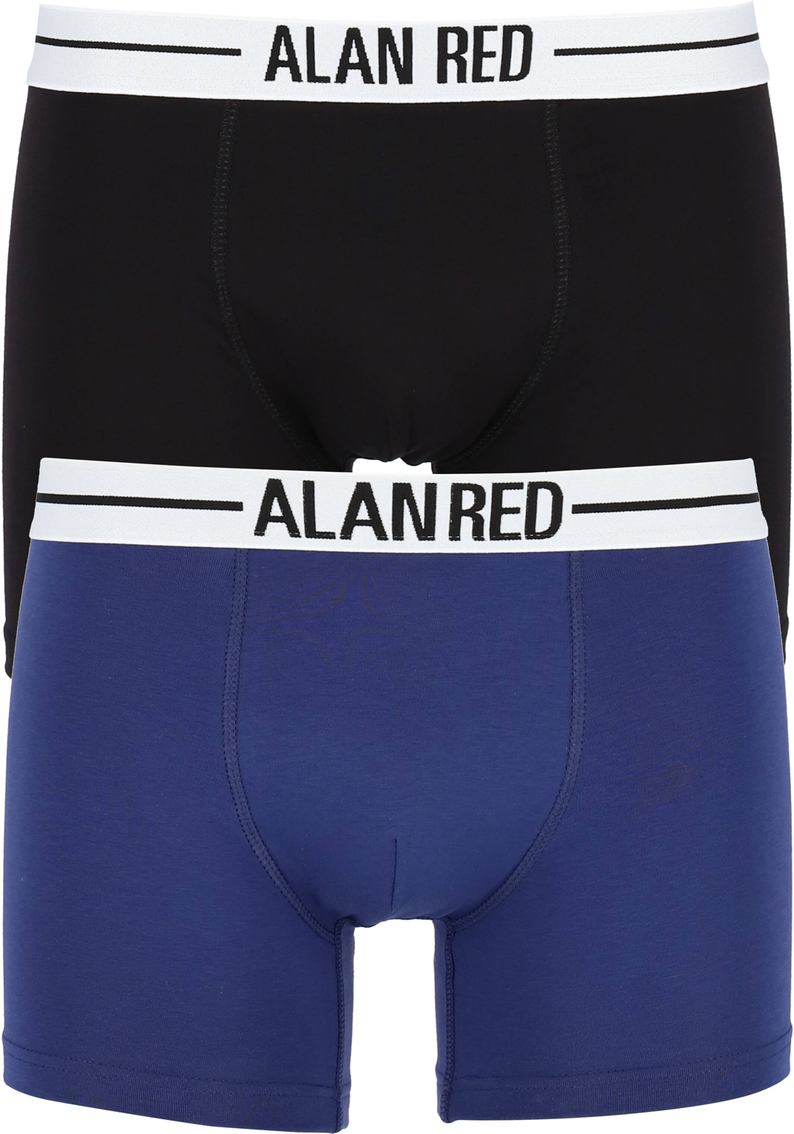 7001_M3_2_pak_HR ALAN RED boxershorts (2-pack), zwart / blauw