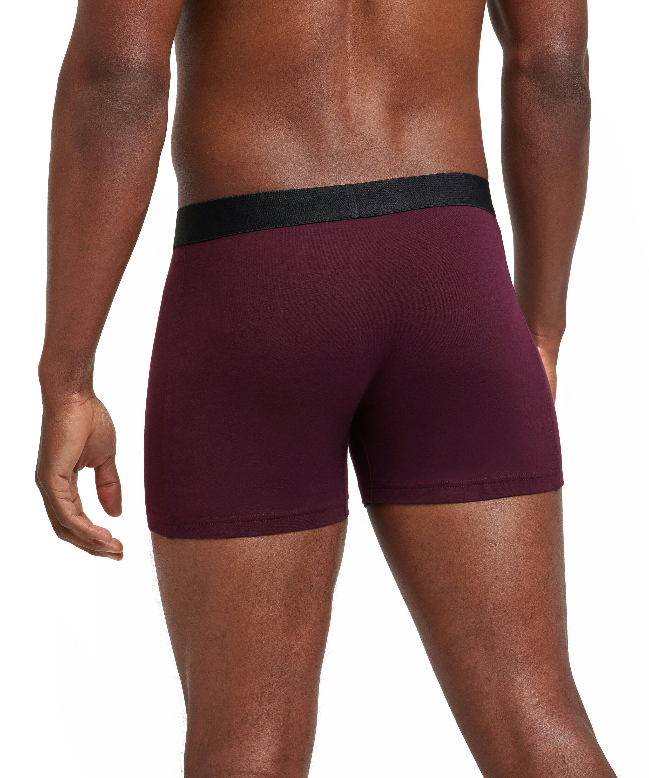 FALKE 2-pack heren boxer Daily Comfort, boxers normale lengte, bordeaux en zwart