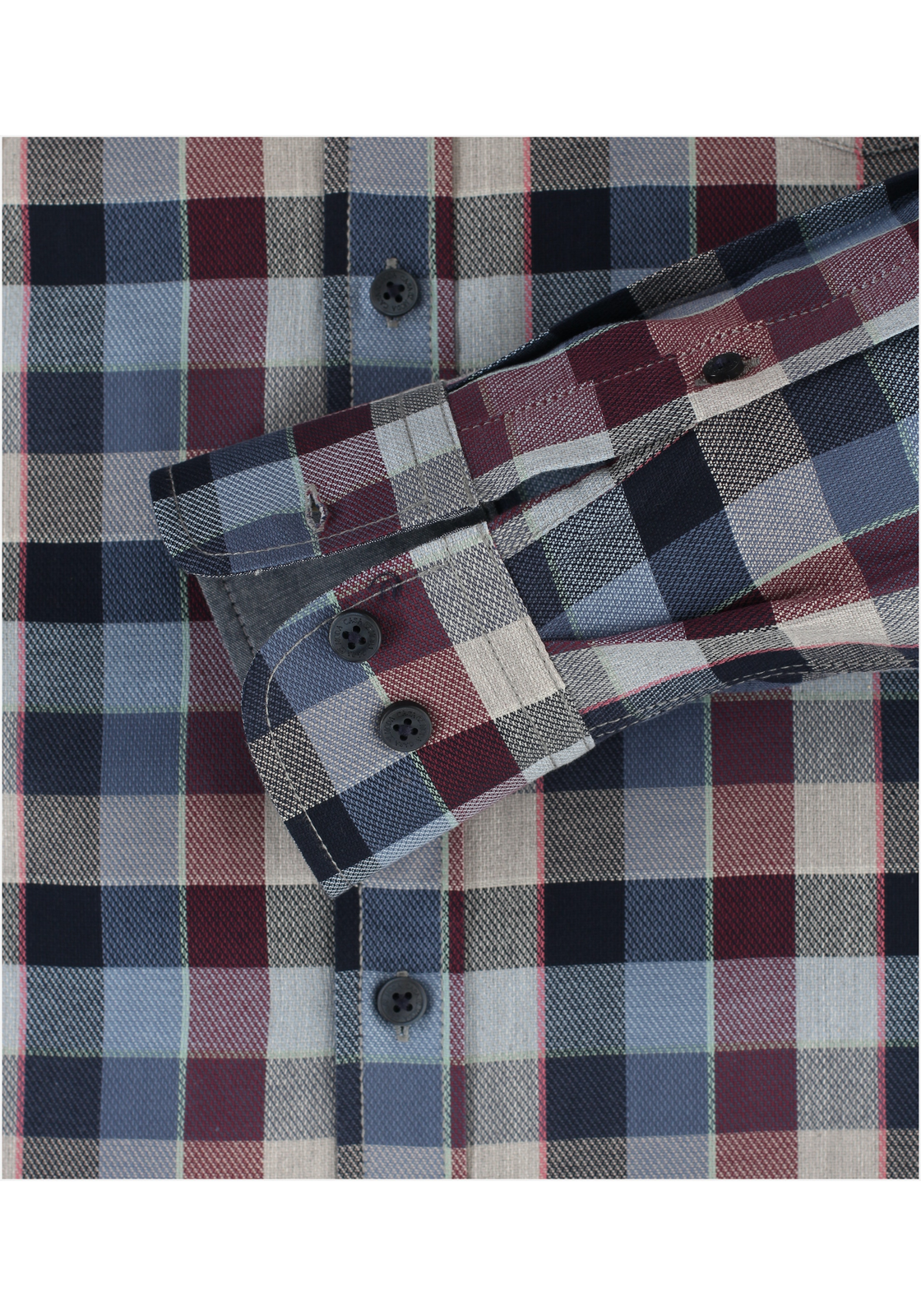 image_5_004129f092302dfe22646d2933f7f01cjpgautoformatbgF3F3F3blend-alpha100blend-colorF3F3F3blend-modedarkenfitclampp CASA MODA Sport casual fit overhemd, dobby, rood geruit