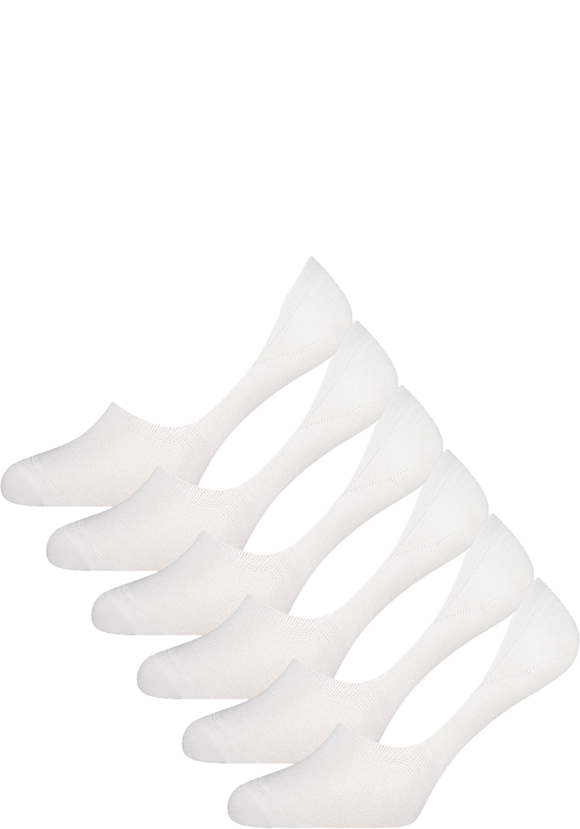 Bamboo Basics Mika invisible socks (6-pack), unisex onzichtbare sokken, wit