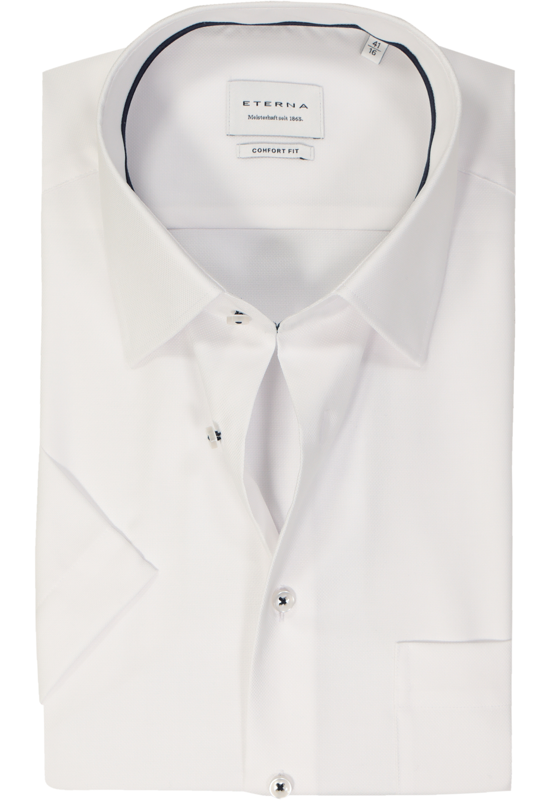 ETERNA comfort fit overhemd korte mouw, natte, wit ETERNA comfort fit overhemd korte mouw, natte, wit