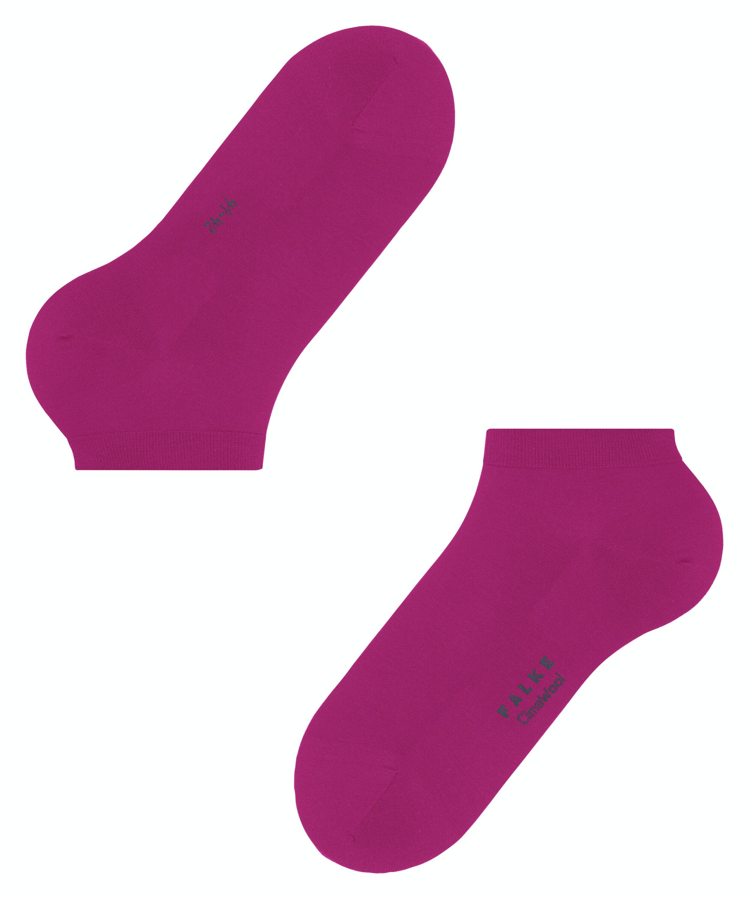 FALKE ClimaWool heren sneakersokken, roze (berry)