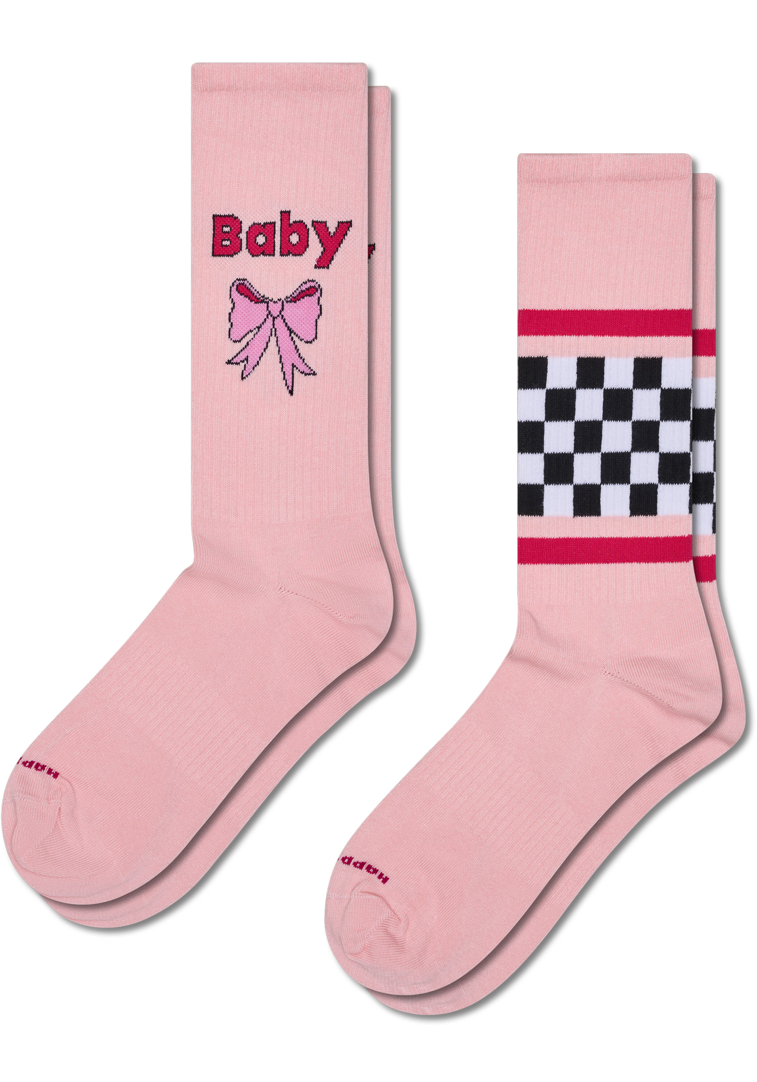 Happy Socks Baby Sneaker Socks (2-pack), unisex sokken, roze