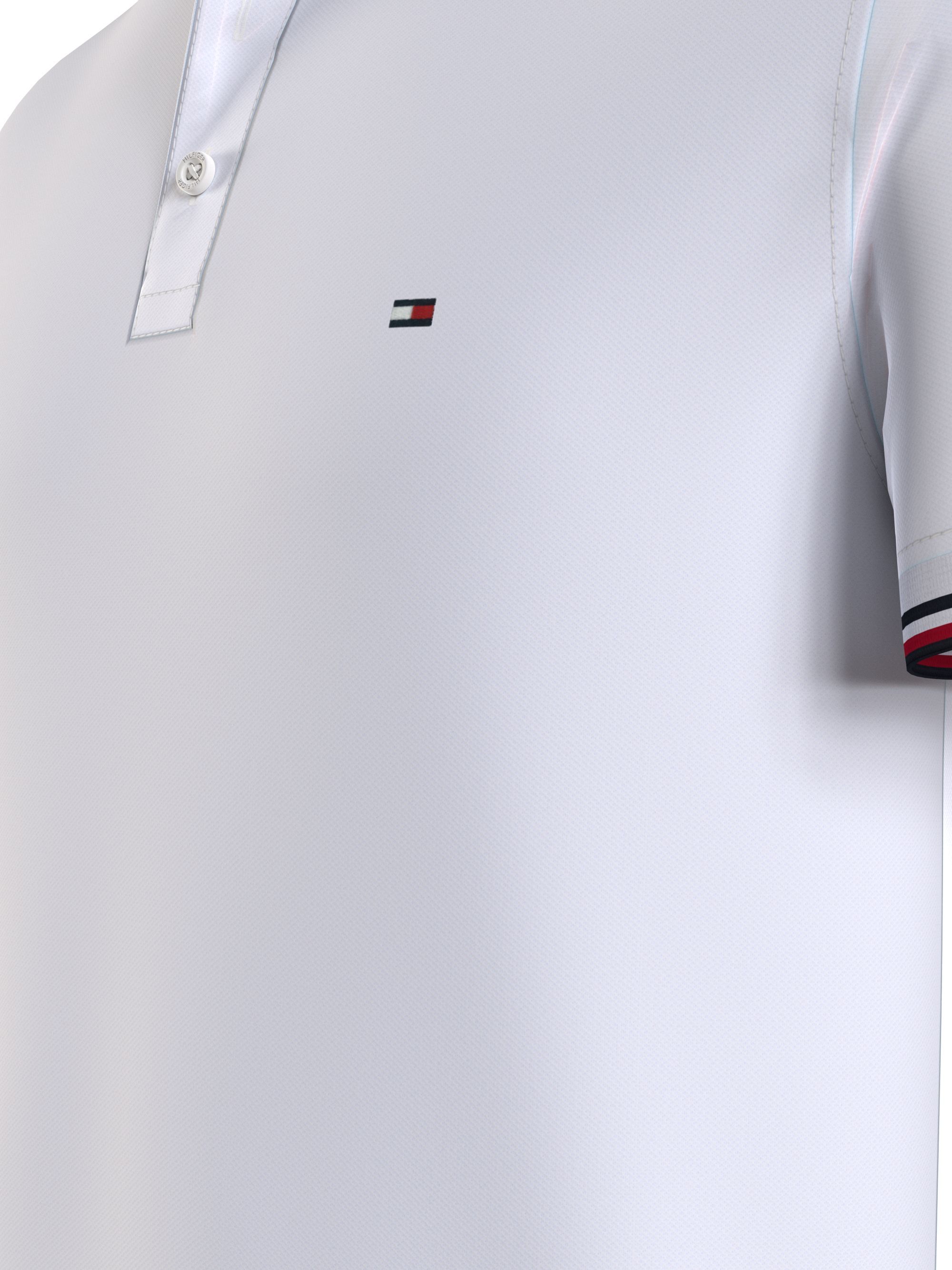 Tommy Hilfiger 1985 Rwb Tipped Slim Polo, heren poloshirt, wit