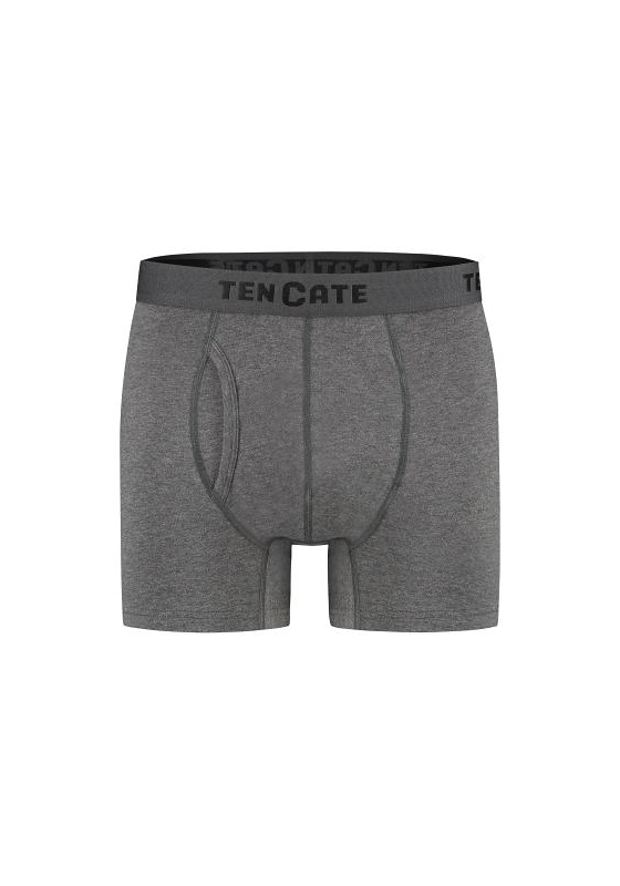 TEN CATE Basics men classic shorts met gulp (2-pack), heren boxers normale lengte, antraciet grijs melange TEN CATE Basics men classic shorts met gulp (2-pack), heren boxers normale lengte, antraciet grijs melange