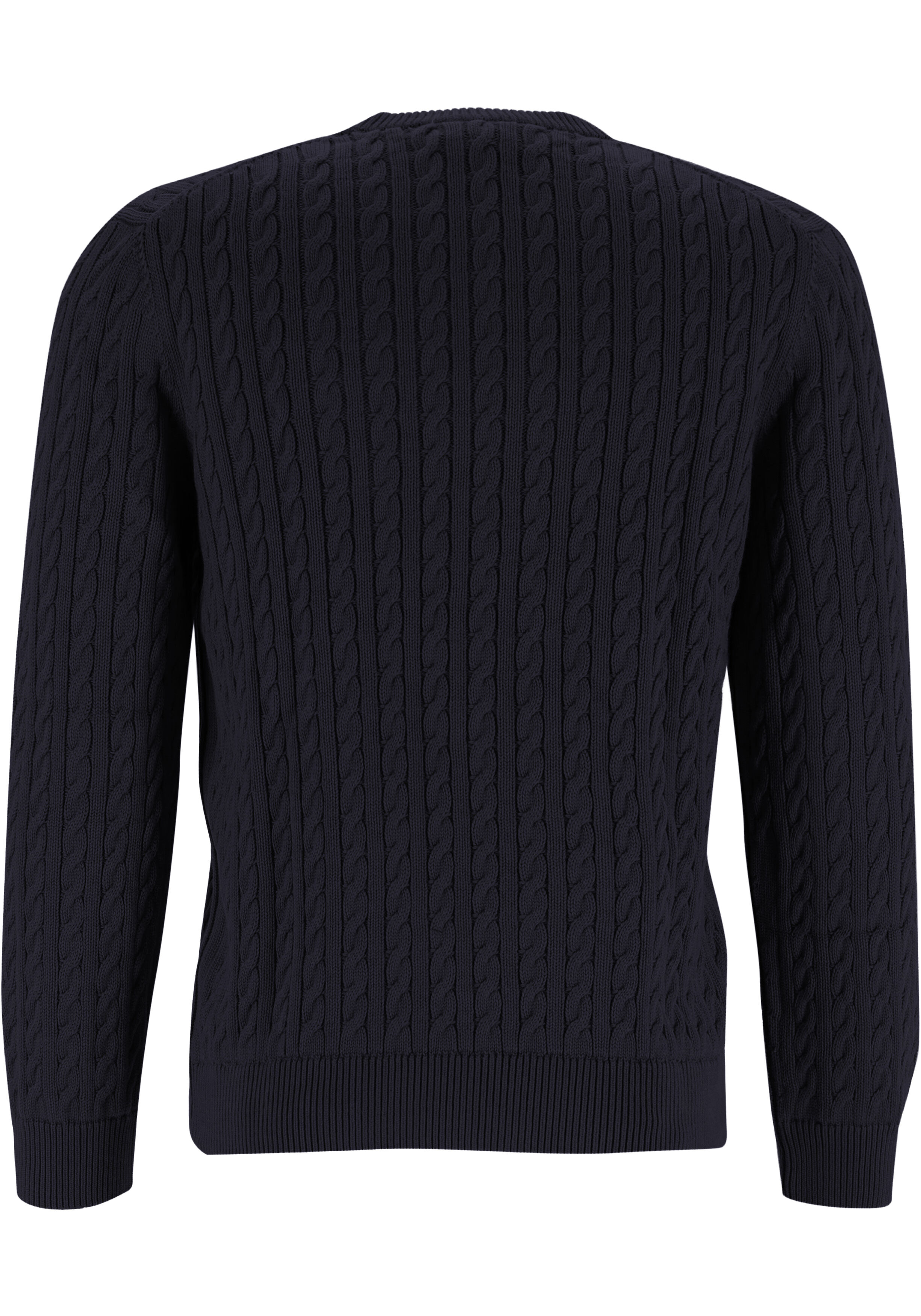 Lacoste herentrui katoen, O-hals, navy blauw